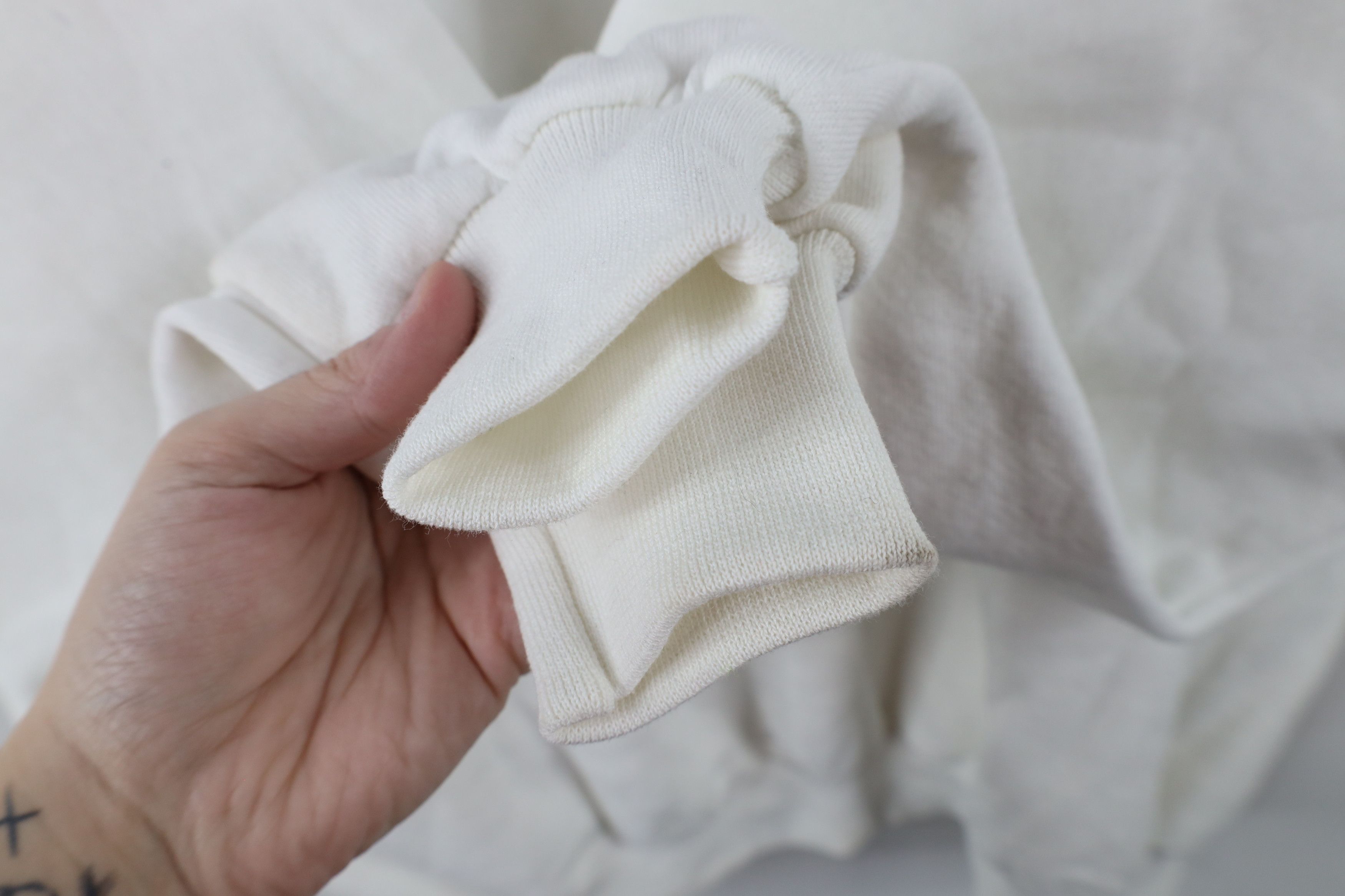 Vintage Vintage 90s Streetwear Heavyweight Crewneck Sweatshirt White Size ONE SIZE - 6 Thumbnail