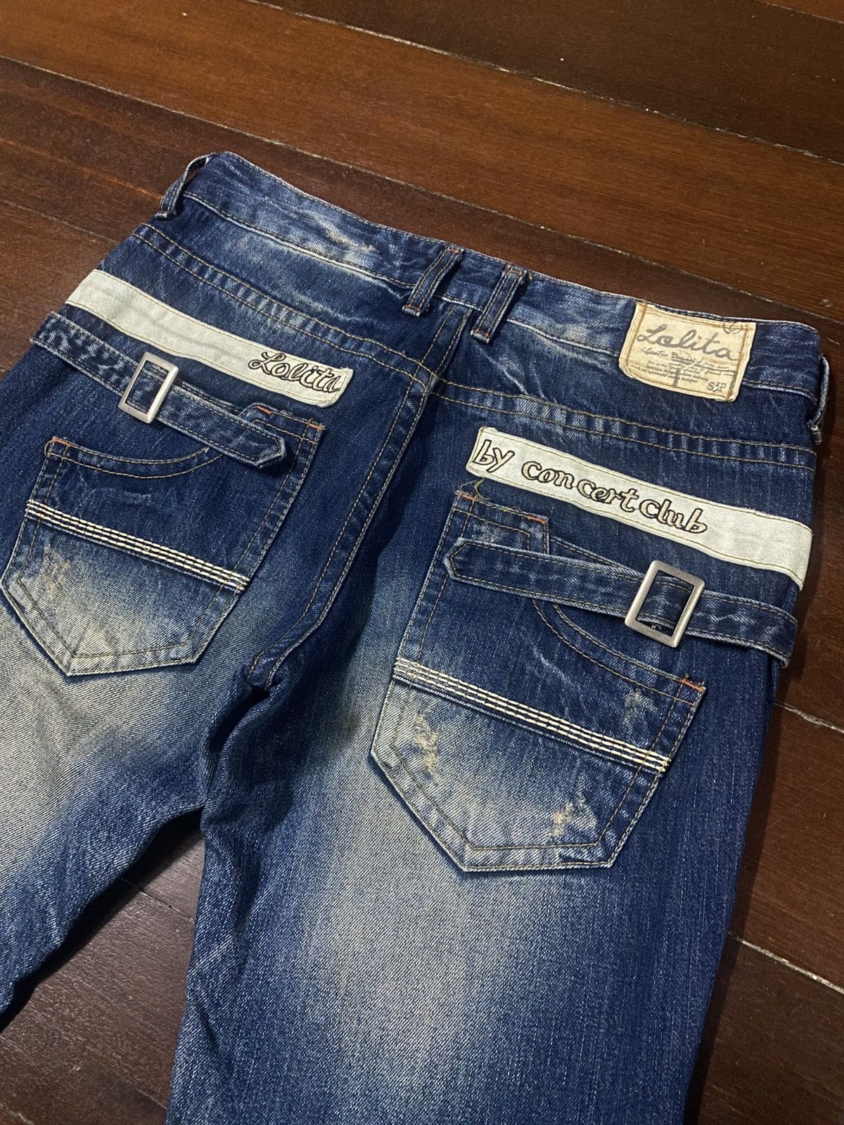 If Six Was Nine Rare LOLITA BY CONCEPT CLUB BY EXOTIC DENIM BUCKLE PANTS Size US 35 - 8 Thumbnail