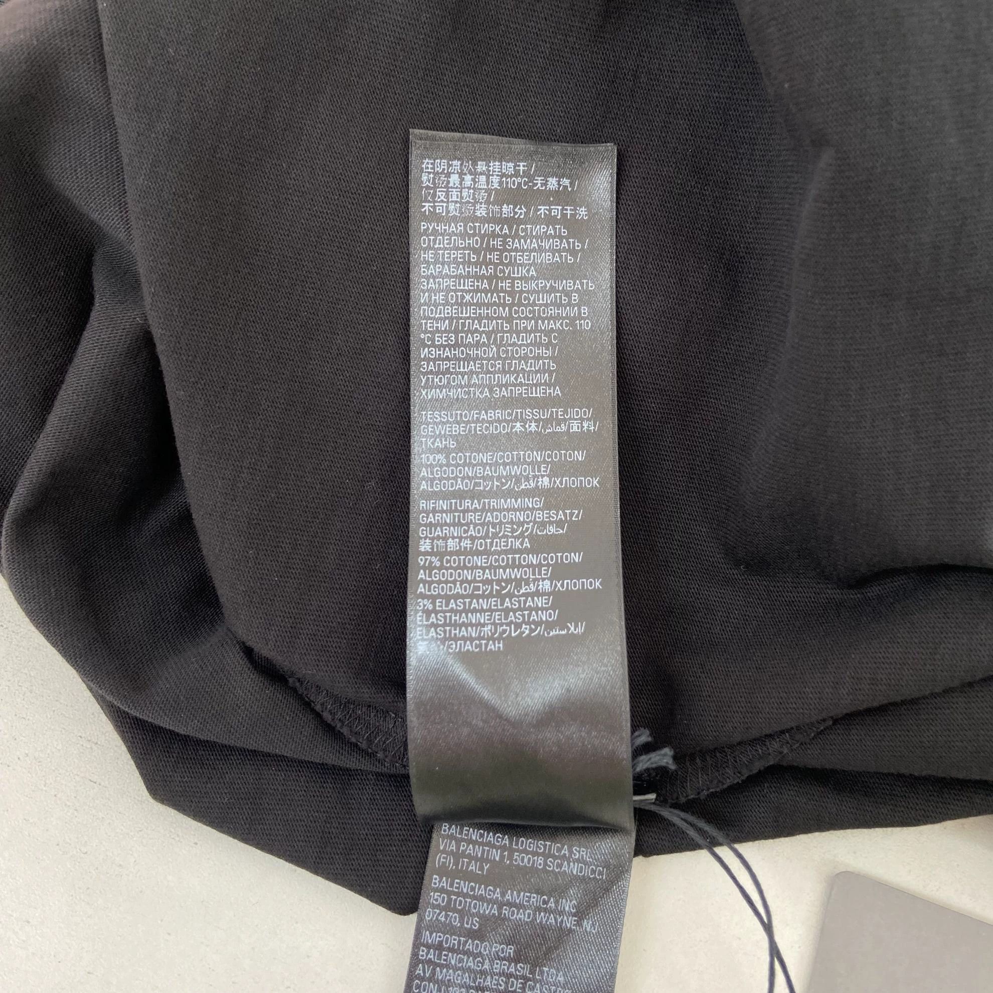 Balenciaga Balenciaga Crystal Logo Black S Tee tags 0681 Size US S / EU 44-46 / 1 - 7 Thumbnail