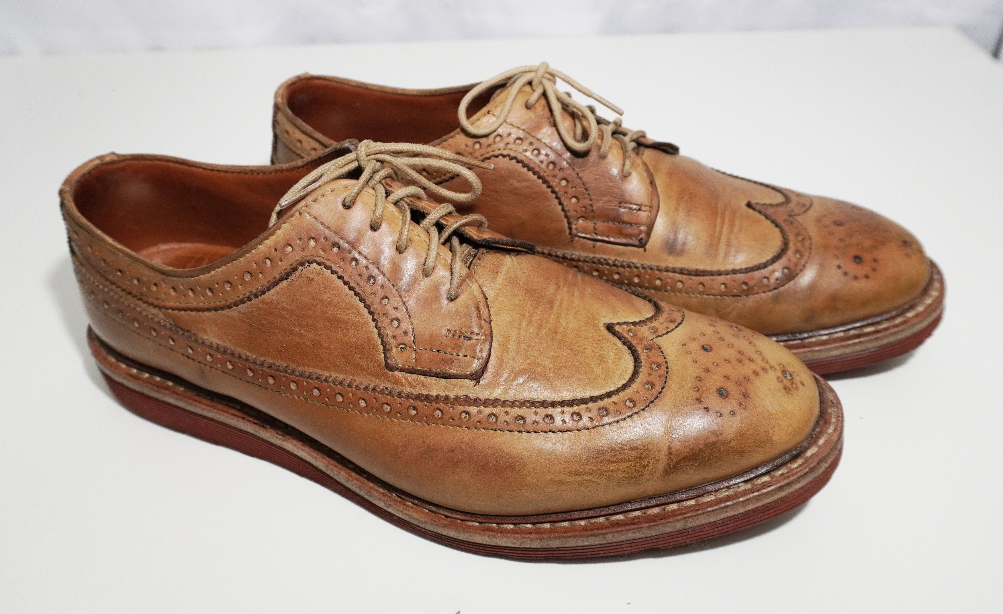 Allen Edmonds Shannon Drive Brown Leather Oxford Dress Wingtip Shoes Men\'s Sz 8‎ Allen Edmonds Shannon Drive Oxford Wingtip Tan Leather Sz 10 main image 2