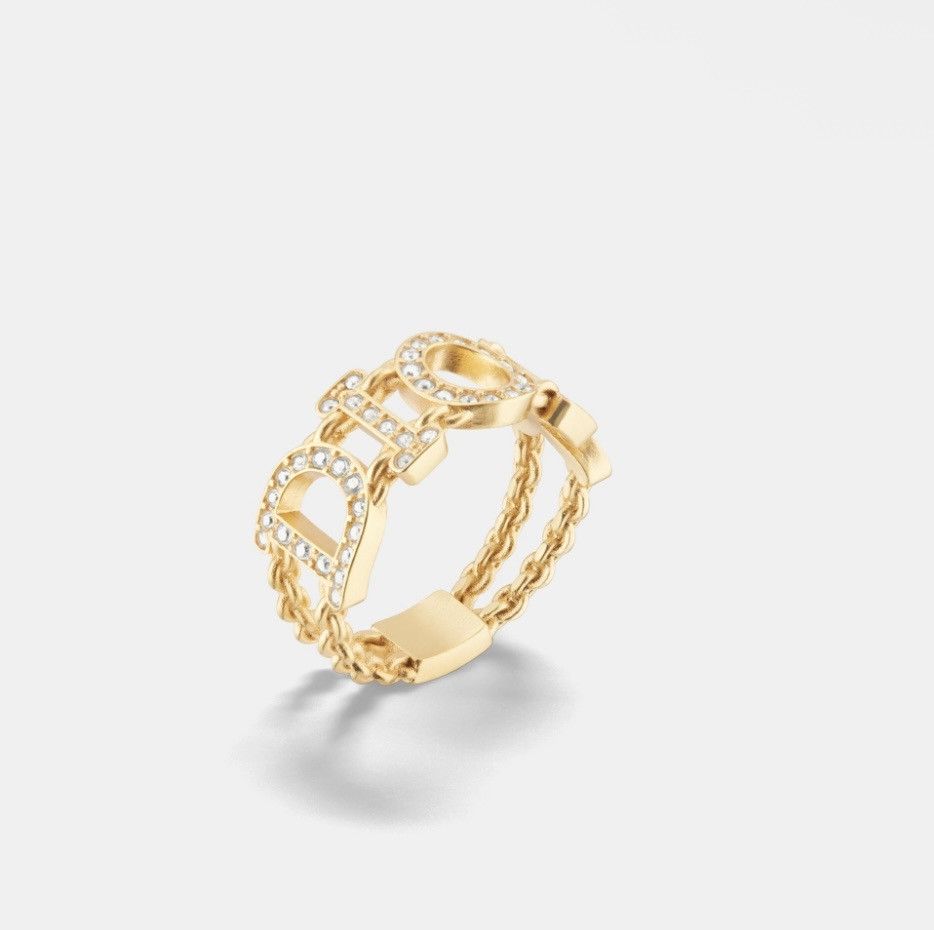 Dior Dior DIO(R)EVOLUTION RING Gold-Finish Metal and Silver-Tone Size ONE SIZE - 1 Thumbnail
