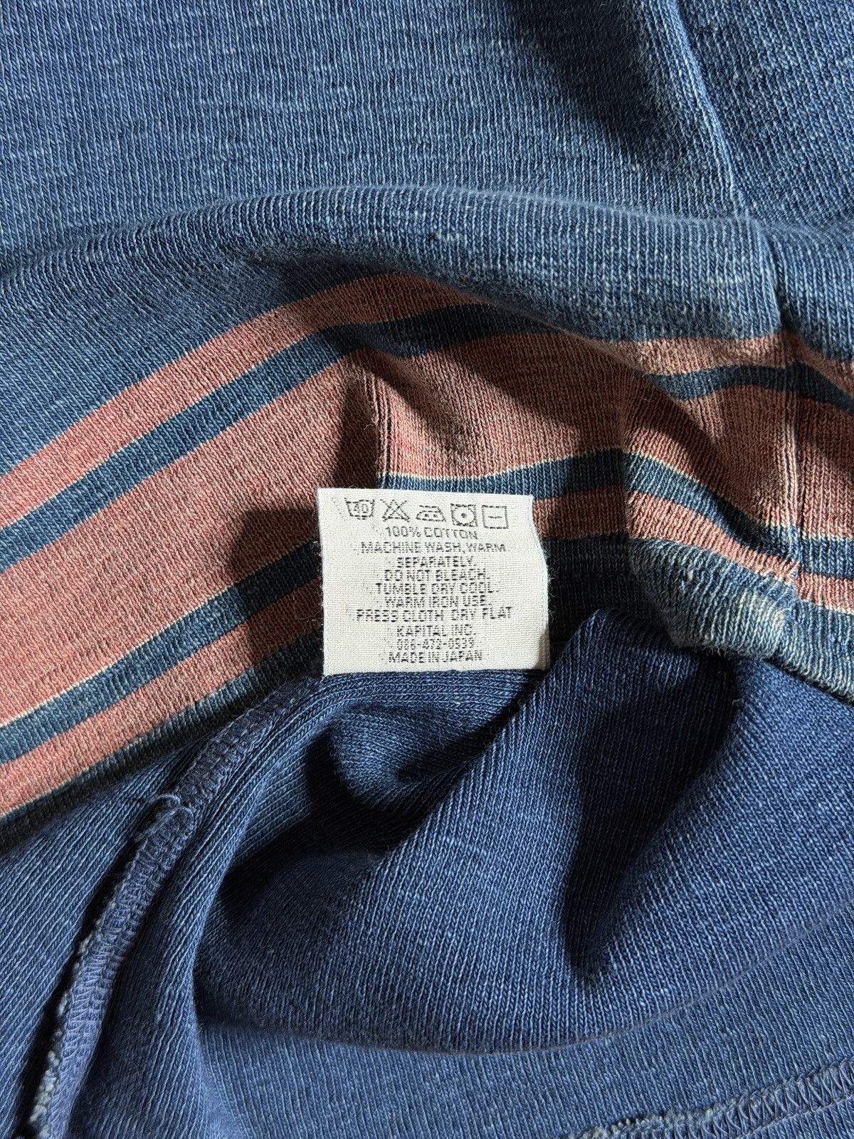 Kapital Kapital Longline Indigo Dyed Ribbed T-Shirt Size XS / US 0-2 / IT 36-38 - 5 Thumbnail
