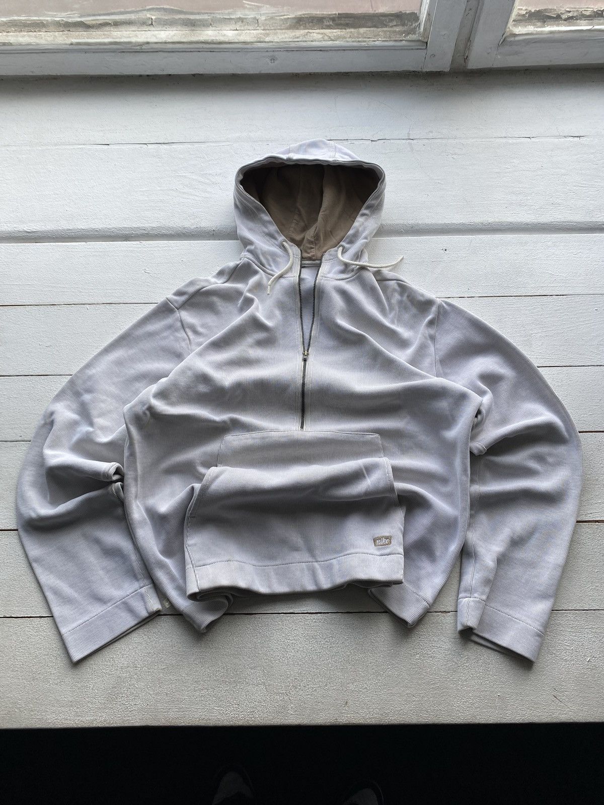 Nike × Vintage 🔥Nike Vntg 1/2 Zip Up Hoodie Rare y2k Size L / US 10 / IT 46 - 1 Thumbnail
