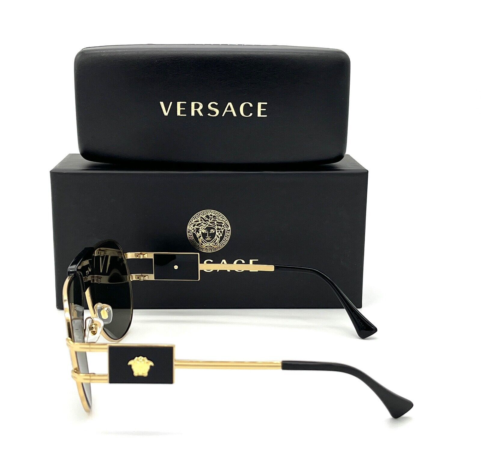 Versace NEW VERSACE VE2252-10026G Gold Black Size ONE SIZE - 3 Thumbnail