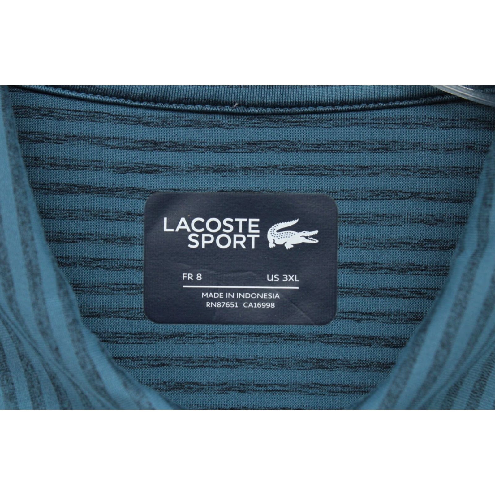 Lacoste VINTAGE Lacoste Polo Shirt Men's 3XL Blue Stripe Short Sleeve Logo Preppy Athleisure Size US XXL / EU 58 / 5 - 5 Thumbnail