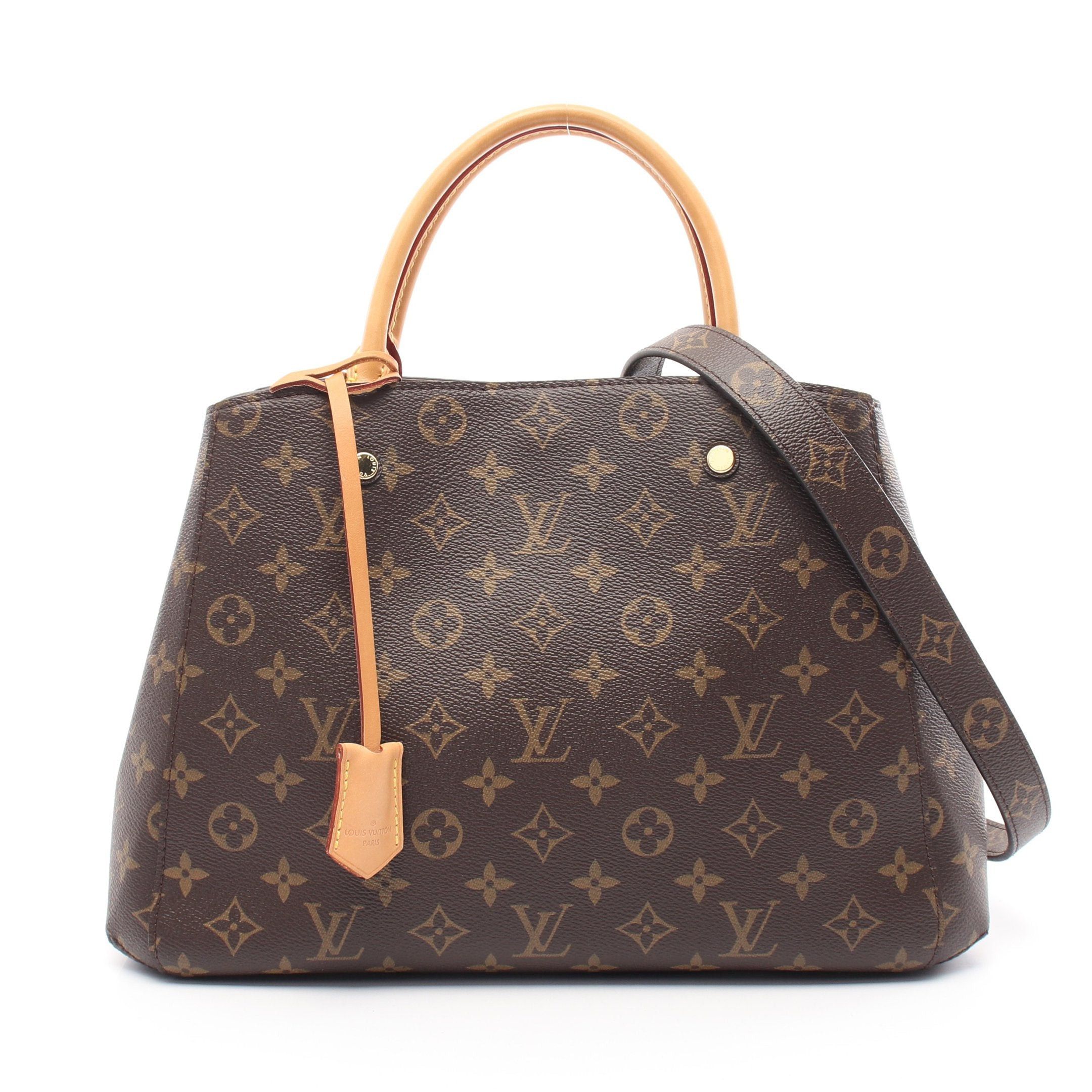 Louis Vuitton Louis Vuitton Montaigne Mm Monogram Handbag Leather Brown Size ONE SIZE - 1 Thumbnail