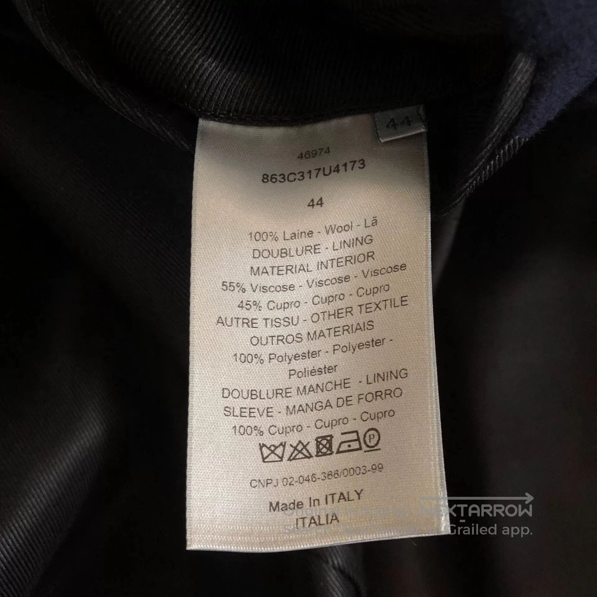 Dior Dior Homme 18FW Royal Blue Wool Coat. Size US S / EU 44-46 / 1 - 8 Thumbnail