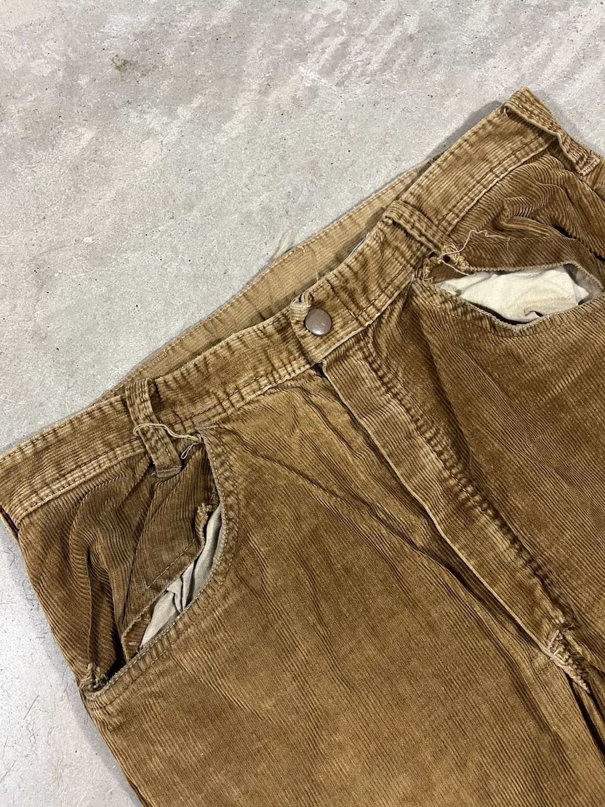 Vintage Vintage 60s Carters Corduroy Flared Pants Faded Brown Size US 30 / EU 46 - 3 Thumbnail