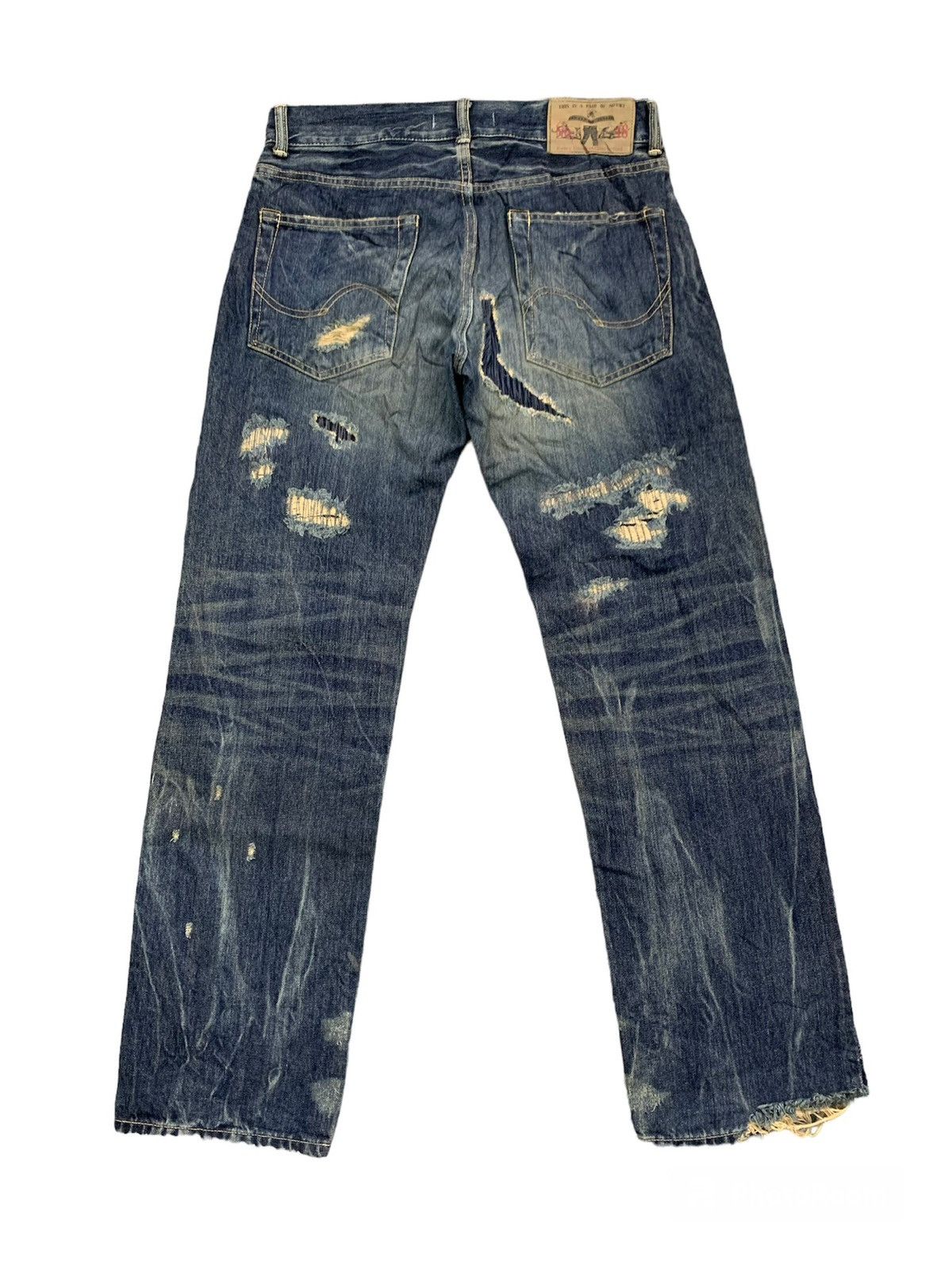 Self Edge Nice Sifury Copper Riveted Selvedge Denim Pant Made in Japan Size US 31 - 2 Thumbnail