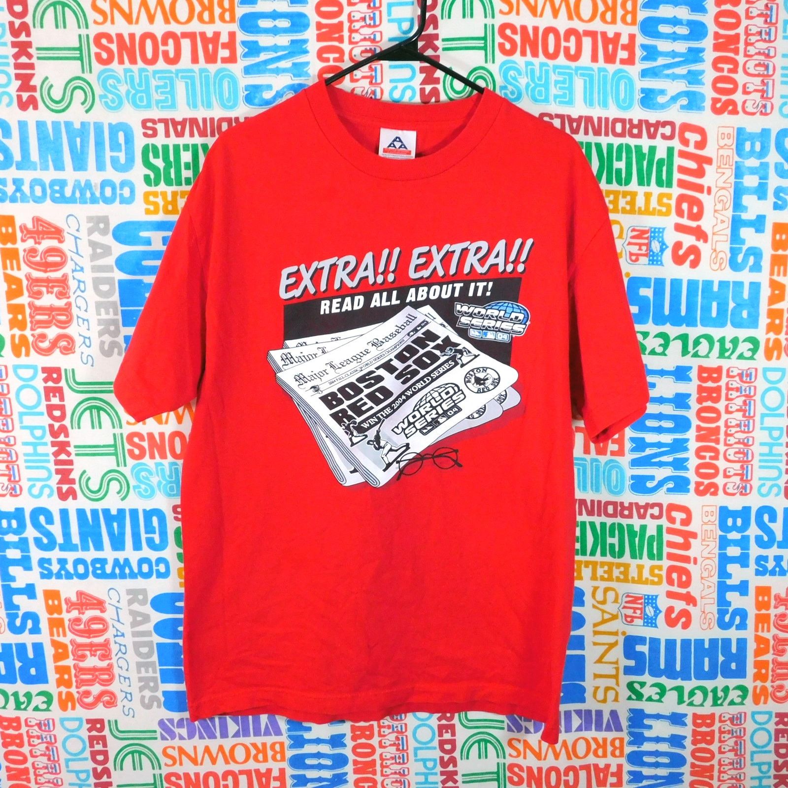 MLB Boston Red Sox 2004 World Series Newspaper Graphic T Shirt L Size US L / EU 52-54 / 3 - 1 Thumbnail