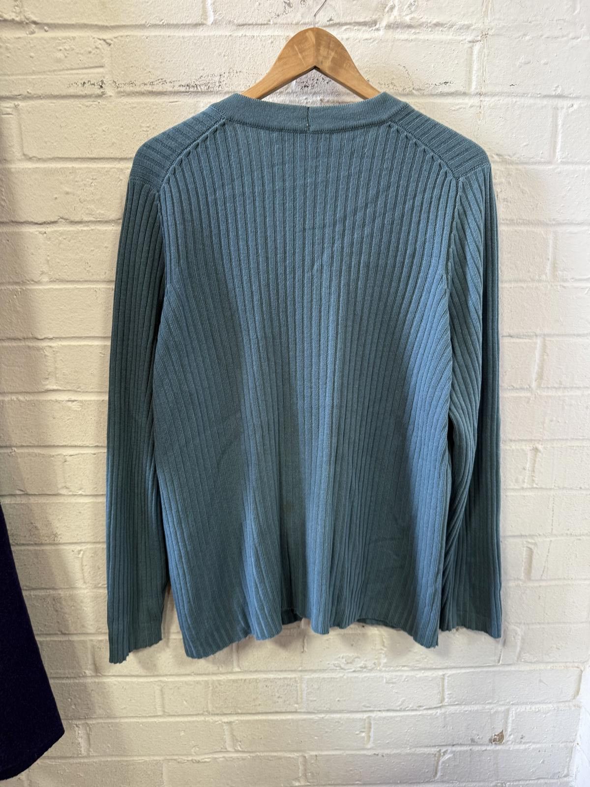 Unknown London Women's Ribbed Button-Front Cardigan Sweater Size L / US 10 / IT 46 - 1 Thumbnail