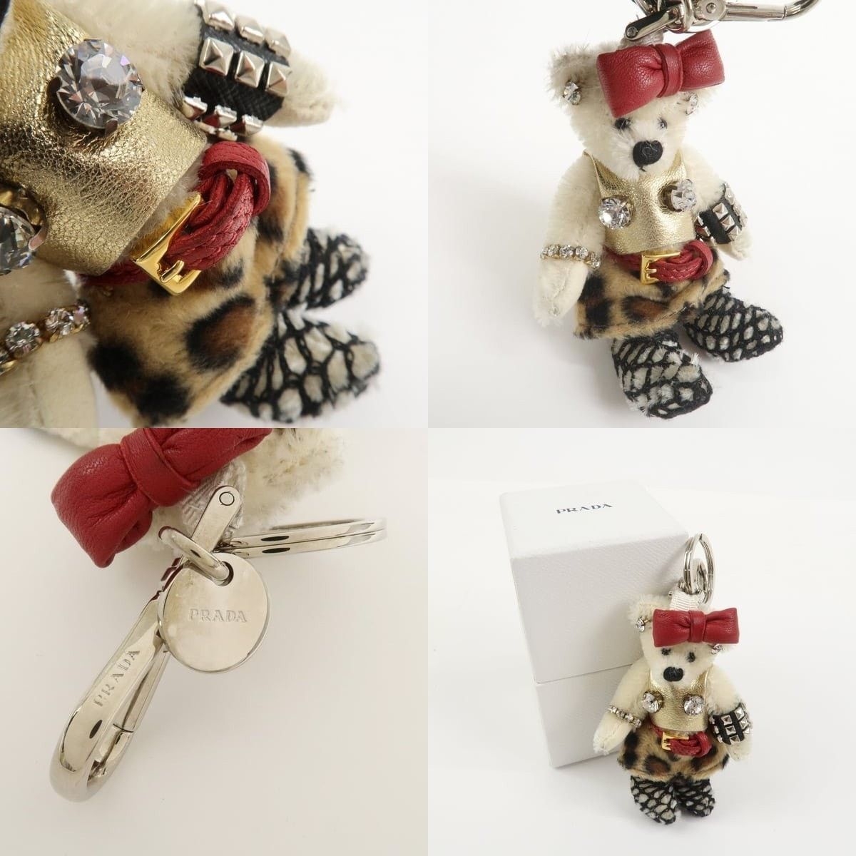Prada Prada Teddy Bear Key Charm Polyester Multicolor Size ONE SIZE - 5 Thumbnail