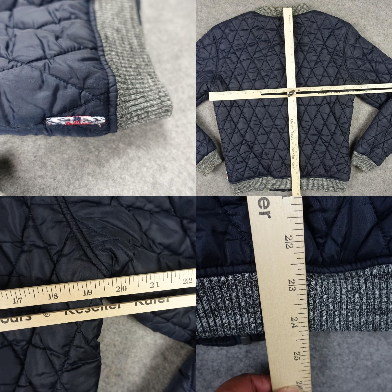 Vintage Lee Cooper Jacket Mens Medium Blue Quilted Bomber Full Zip Padded Lined Casual Zip Pockets Insulated Size US M / EU 48-50 / 2 - 8 Thumbnail