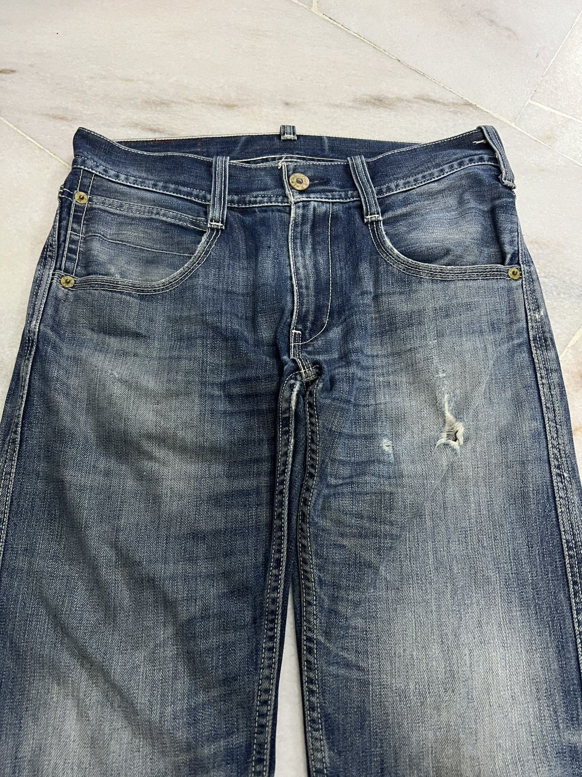 Levi's × Levi's Vintage Clothing 💥Vintage Levis 504 Distressed Mud Wash Jean Size US 32 / EU 48 - 3 Thumbnail