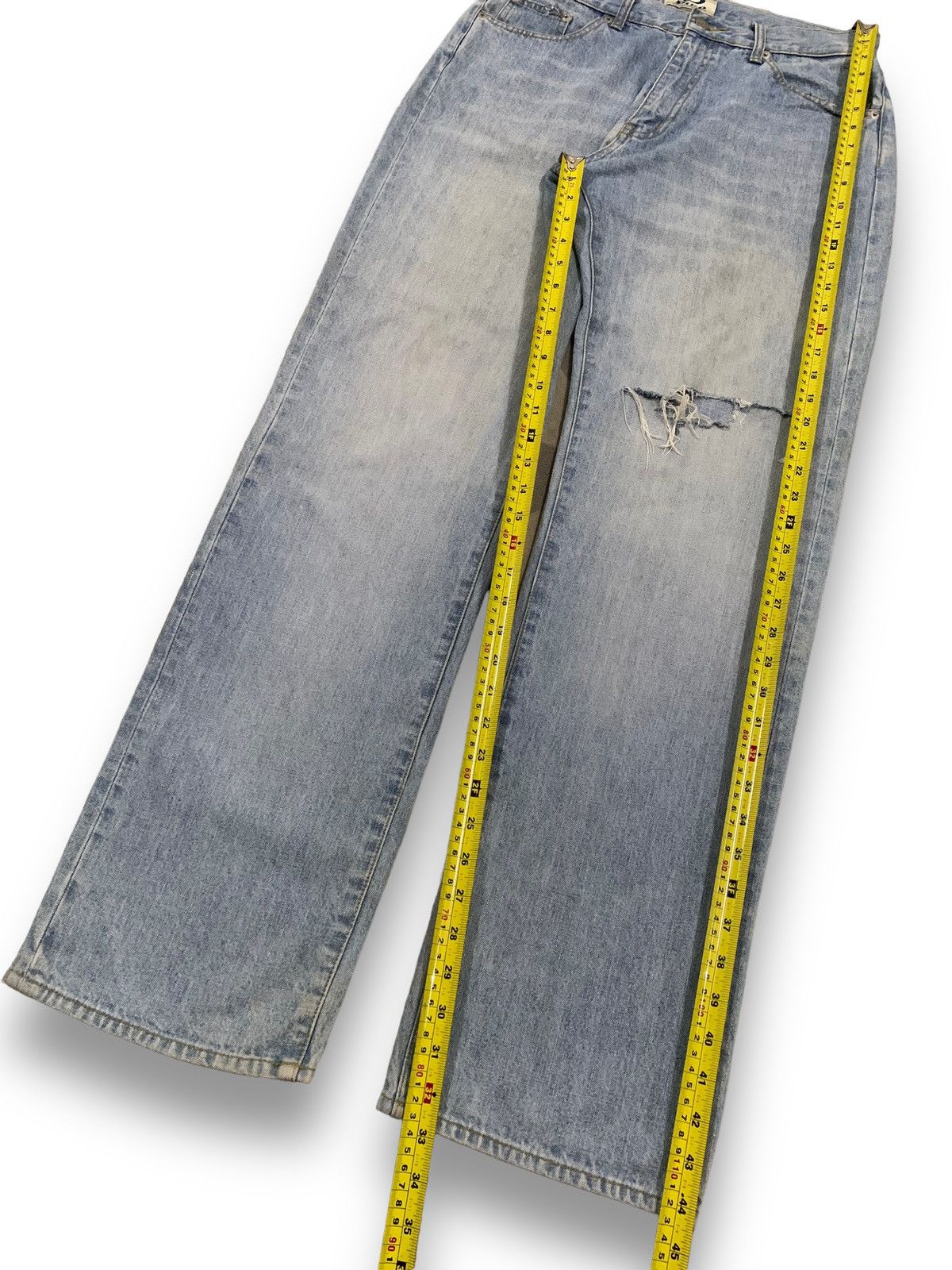 JNCO Vintage Japanese Brand Piko Hawaiian Baggy Distressed Jeans Size US 31 - 14 Thumbnail