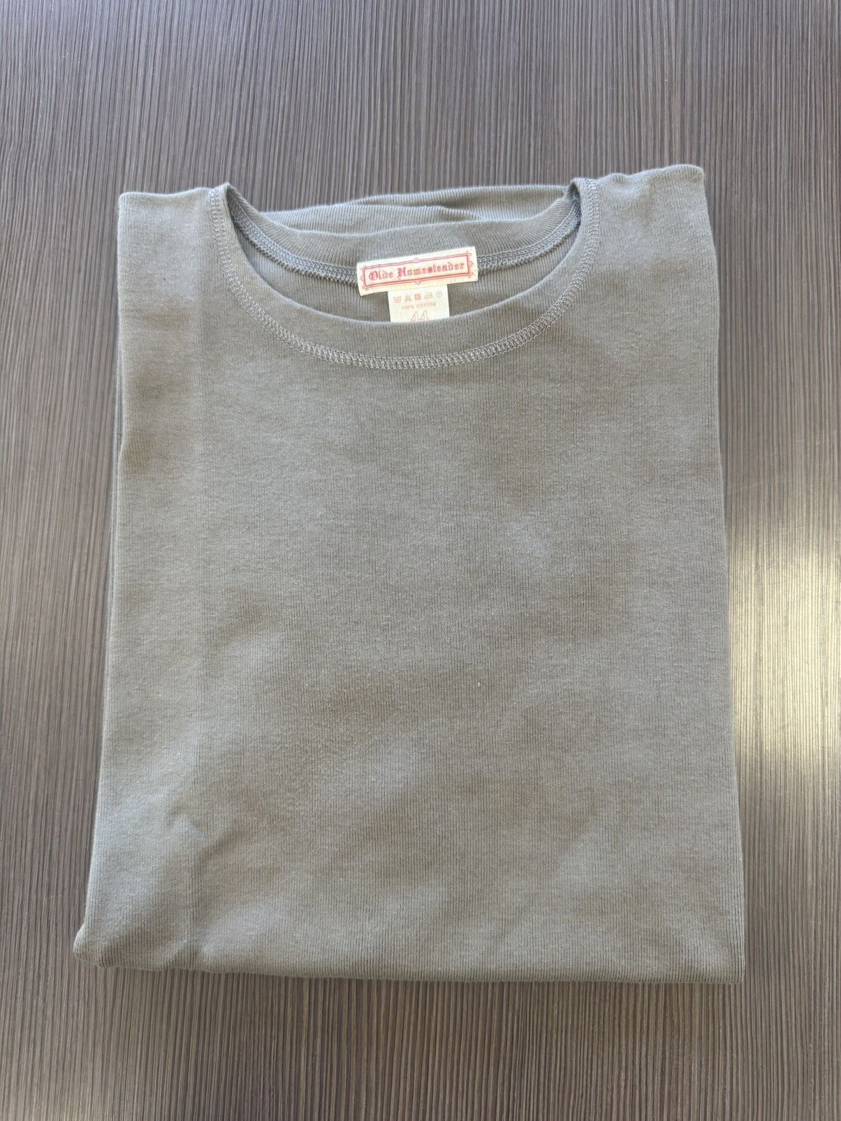 Olde Homesteader Heavy Weight Rib - Crew Neck Short Sleeve - Olive Size US L / EU 52-54 / 3 - 1 Thumbnail