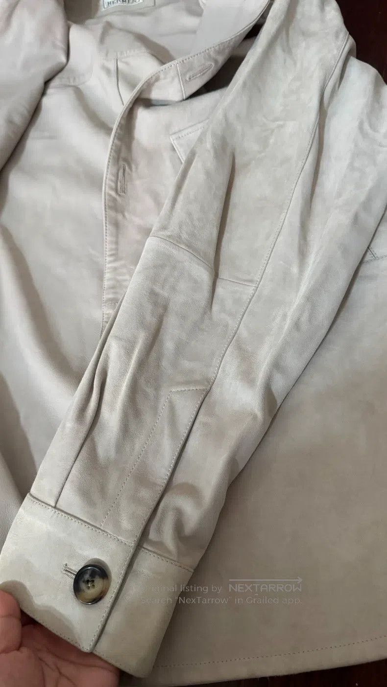Hermes Hermes Beige suede leather jacket Size US M / EU 48-50 / 2 - 5 Thumbnail