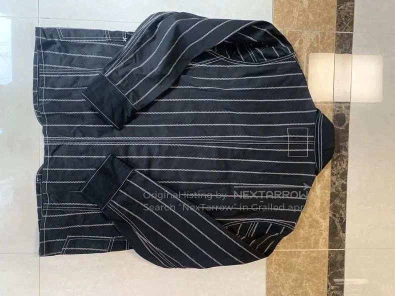Dapper Dan Dapper Black Striped Work Jacket LOT1344. Size US XS / EU 42 / 0 - 2 Thumbnail