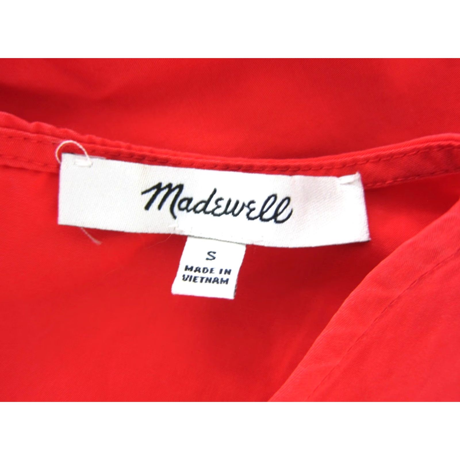 Madewell Madewell Red 100% Cotton Sleeveless Tiered Long Maxi Tank Sun Dress Small Shirt Womens Size S / US 4 / IT 40 - 3 Thumbnail