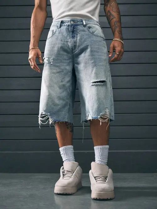 Japanese Brand × Vintage Y2K Vintage WASHED distressed jorts shorts Size US 32 / EU 48 - 2 Thumbnail