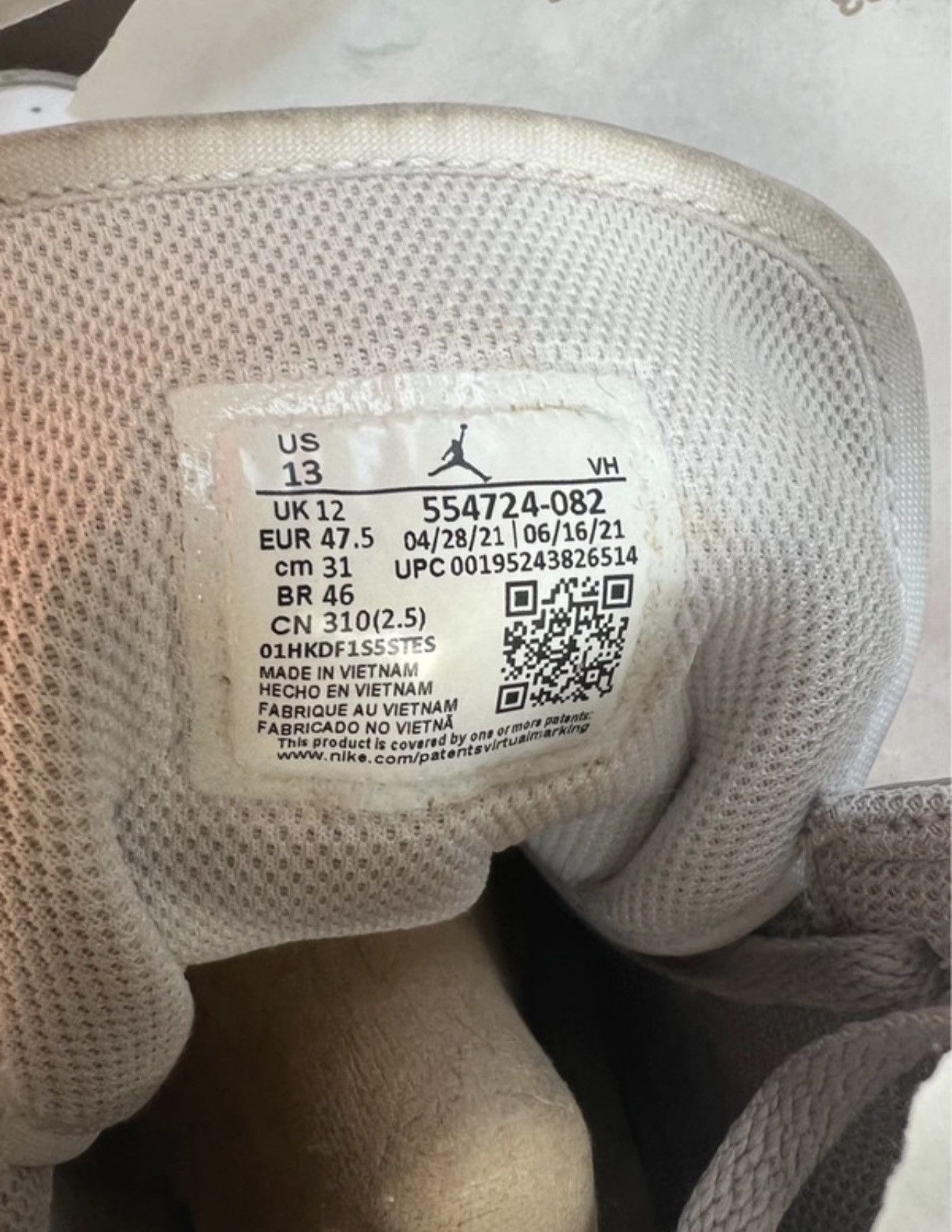 Nike × Supreme Air Jorden 1 Mid College Grey Size US 13 / EU 46 - 5 Thumbnail