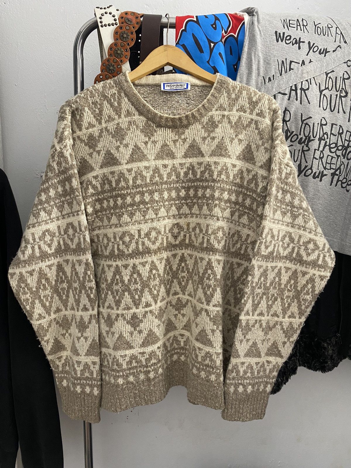 Vintage × Yves Saint Laurent Yves Saint Laurent Knit Size US L / EU 52-54 / 3 - 2 Thumbnail