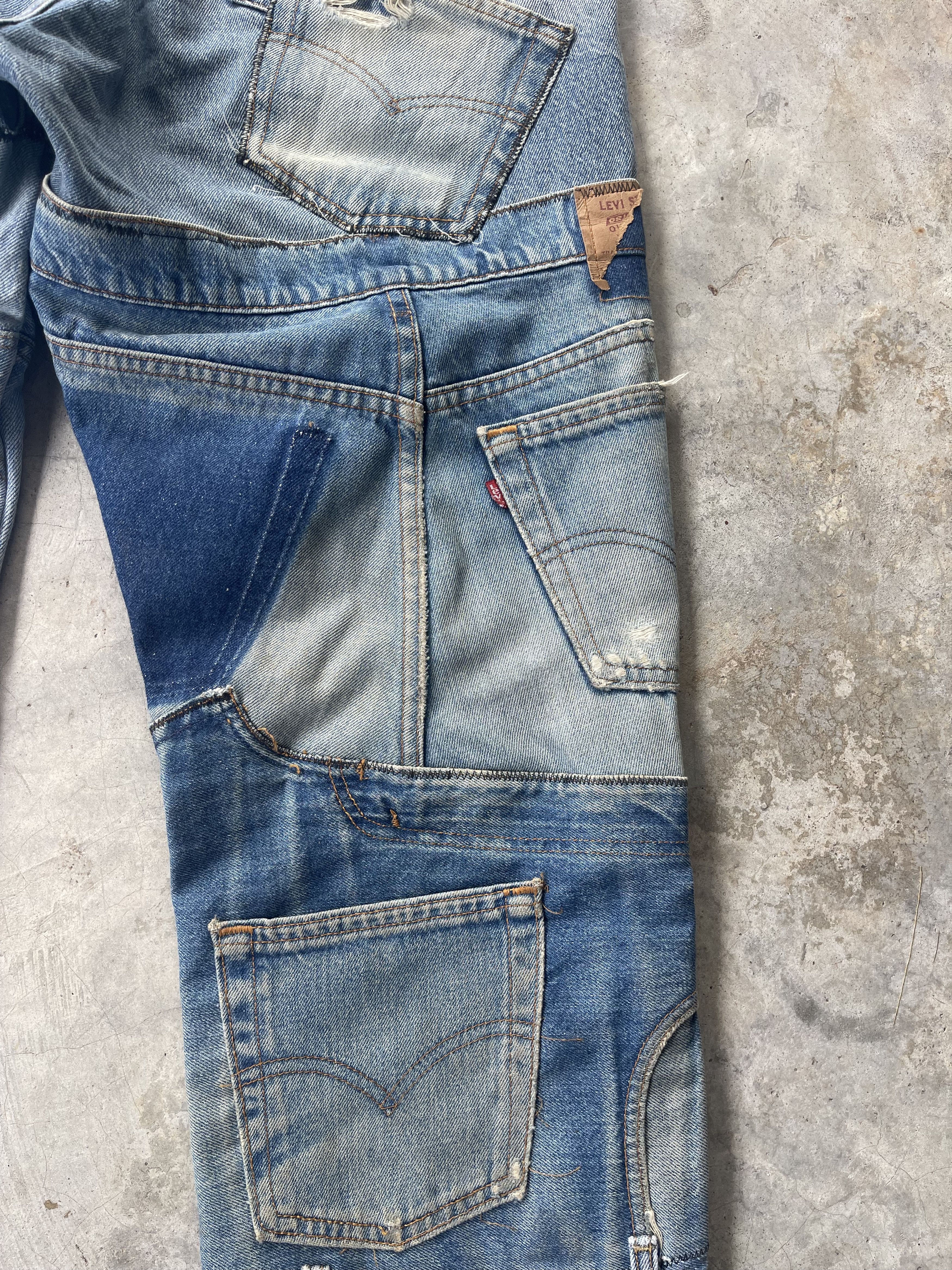 Levi's Vintage Clothing Vintage Levis 501 Reconstruct Patchwork Distressed Sz 42 Size US 42 / EU 58 - 19 Thumbnail