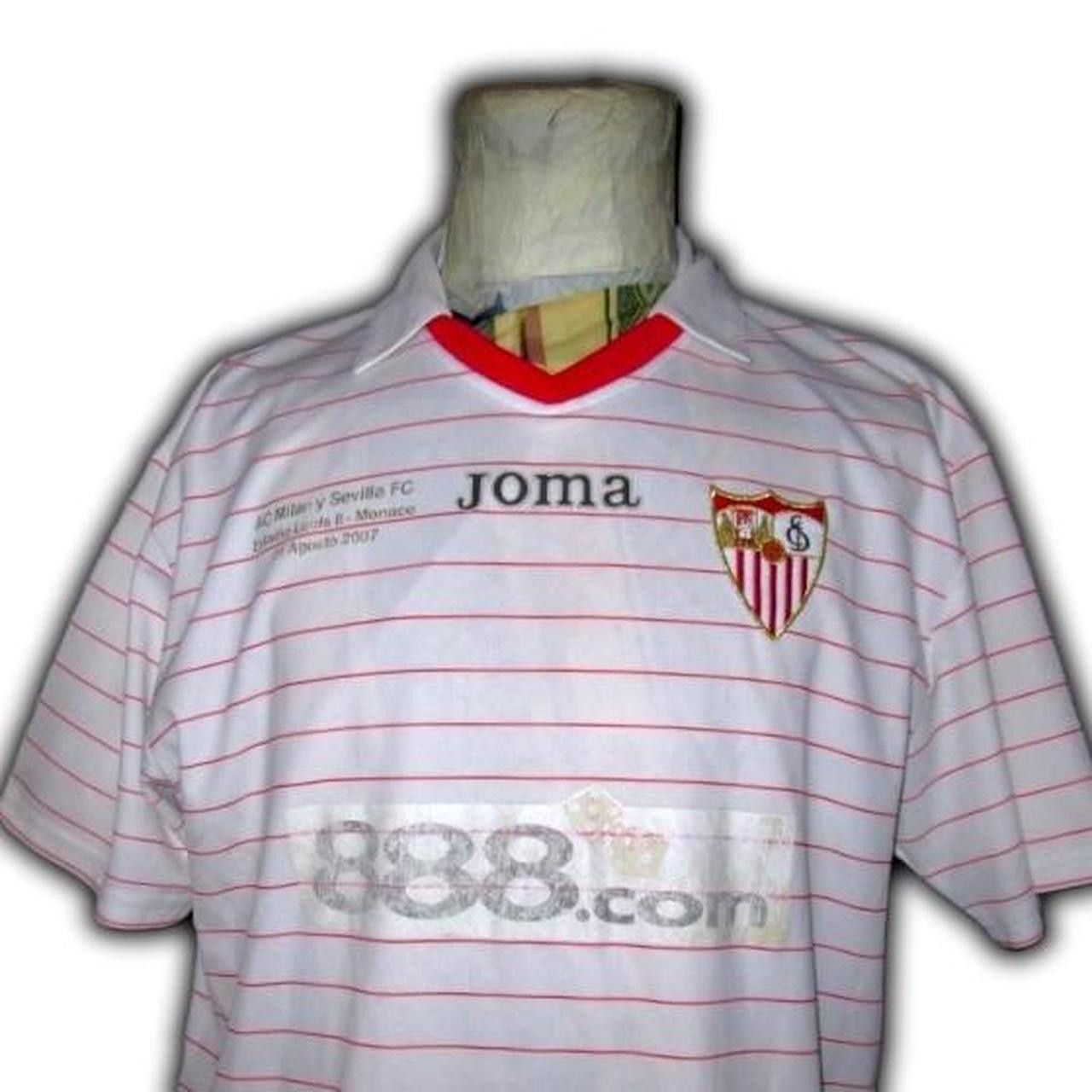 Joma Fc Seville Sevilla Spain 2008 2009 Home Shirt Jersey Size US L / EU 52-54 / 3 - 2 Thumbnail