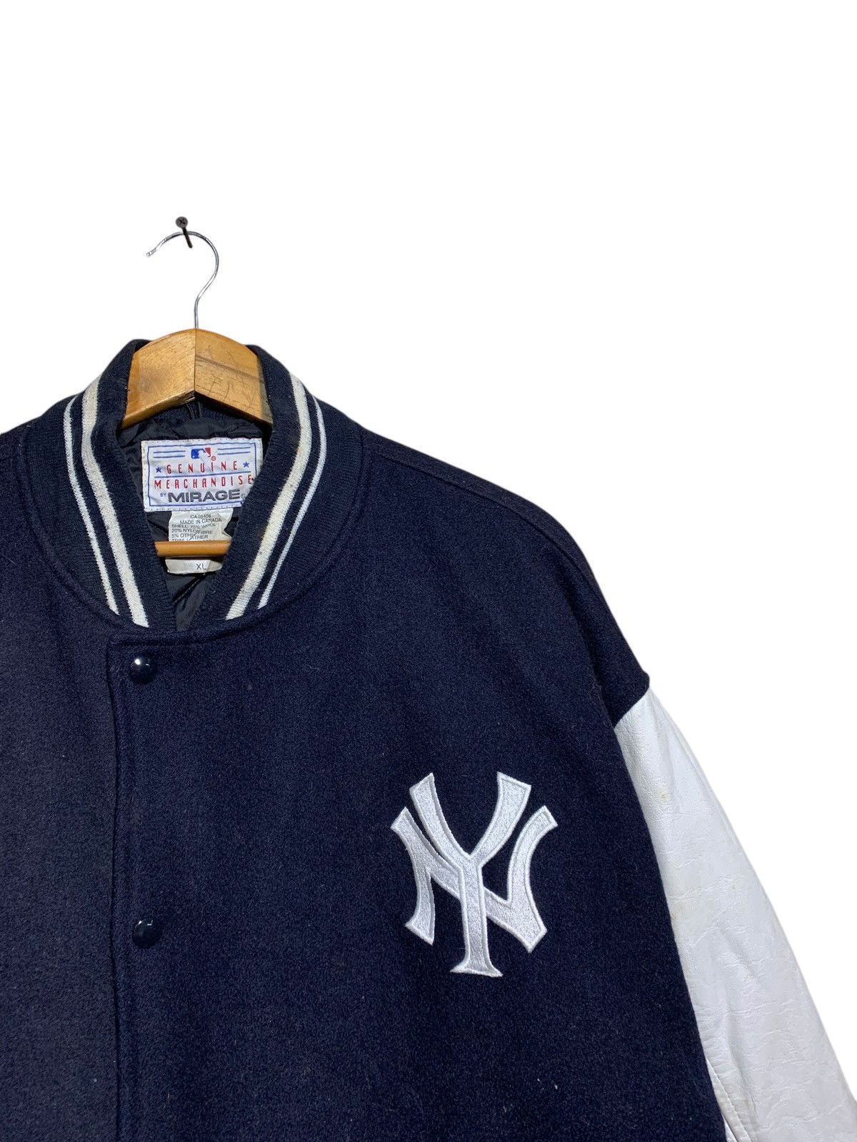 MLB × Mirage × New York Yankees 🔥VTG MIRAGE NY YANKEES MLB VARSITY JACKET WOOL/LEATHER Size US XL / EU 56 / 4 - 4 Thumbnail