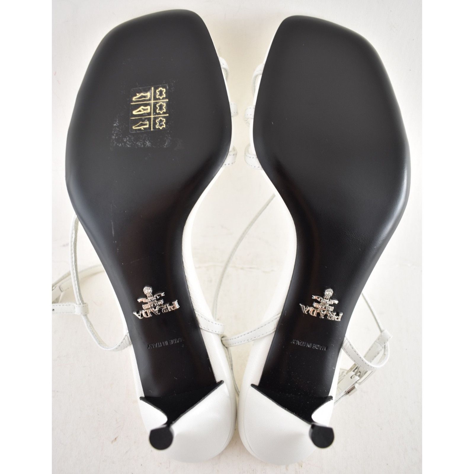 Prada Prada White Leather Slingback Sandal Mule Kitten Heel 39 Size US 9 / IT 39 - 19 Thumbnail