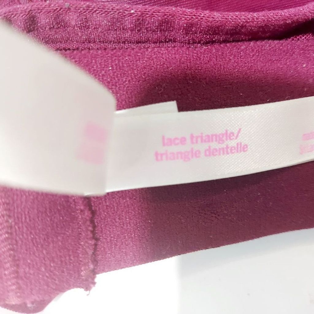 Pink Victoria's Secret PINK lace triangle bralette with roses S Size ONE SIZE - 6 Thumbnail