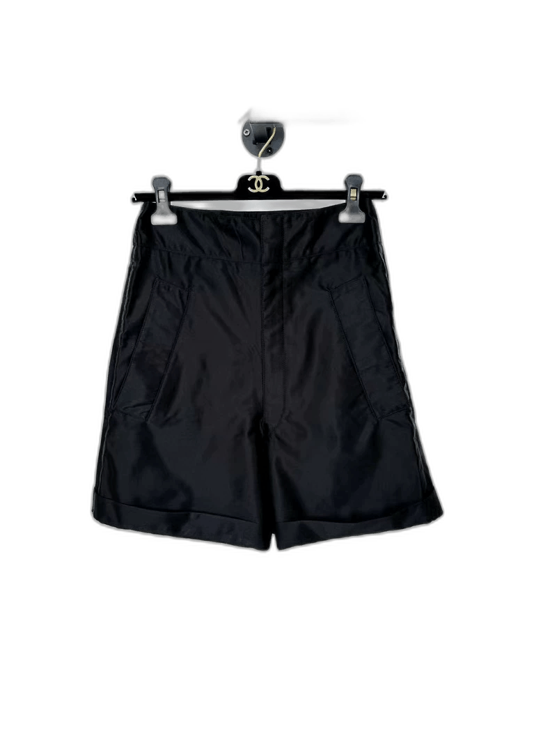 Prada Miu Miu Black Nylon Mid-Length Pants Size 38" / US 16 / IT 52 - 1 Thumbnail