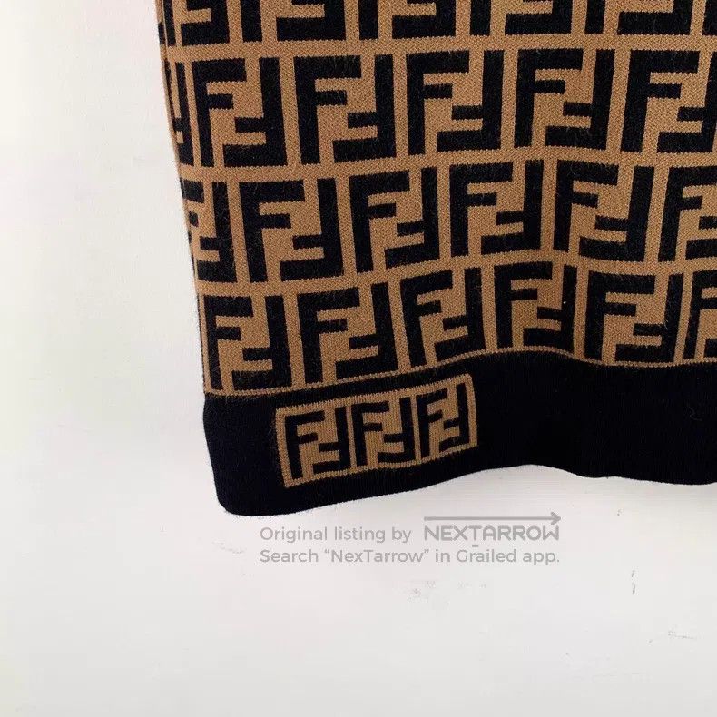 Fendi Fendi Dark brown double F vintage full-print round neck sh Size M / US 6-8 / IT 42-44 - 4 Thumbnail