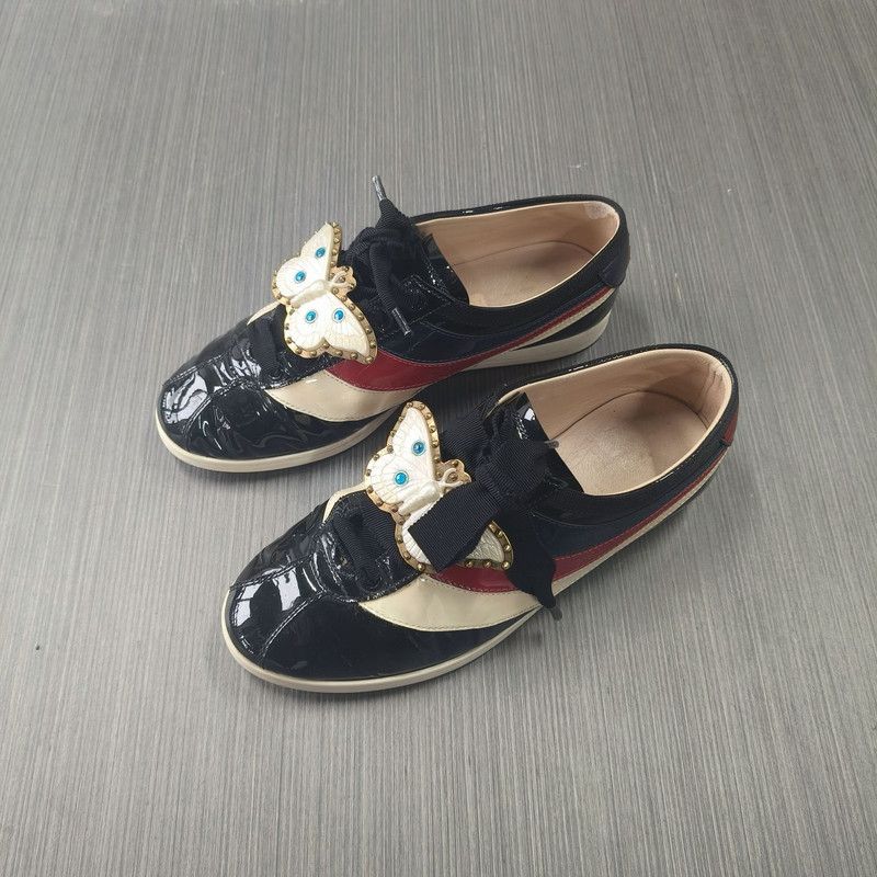Gucci Gucci Falacer Patent Leather Casual Shoes 0079 Size US 5 / IT 35 - 1 Thumbnail