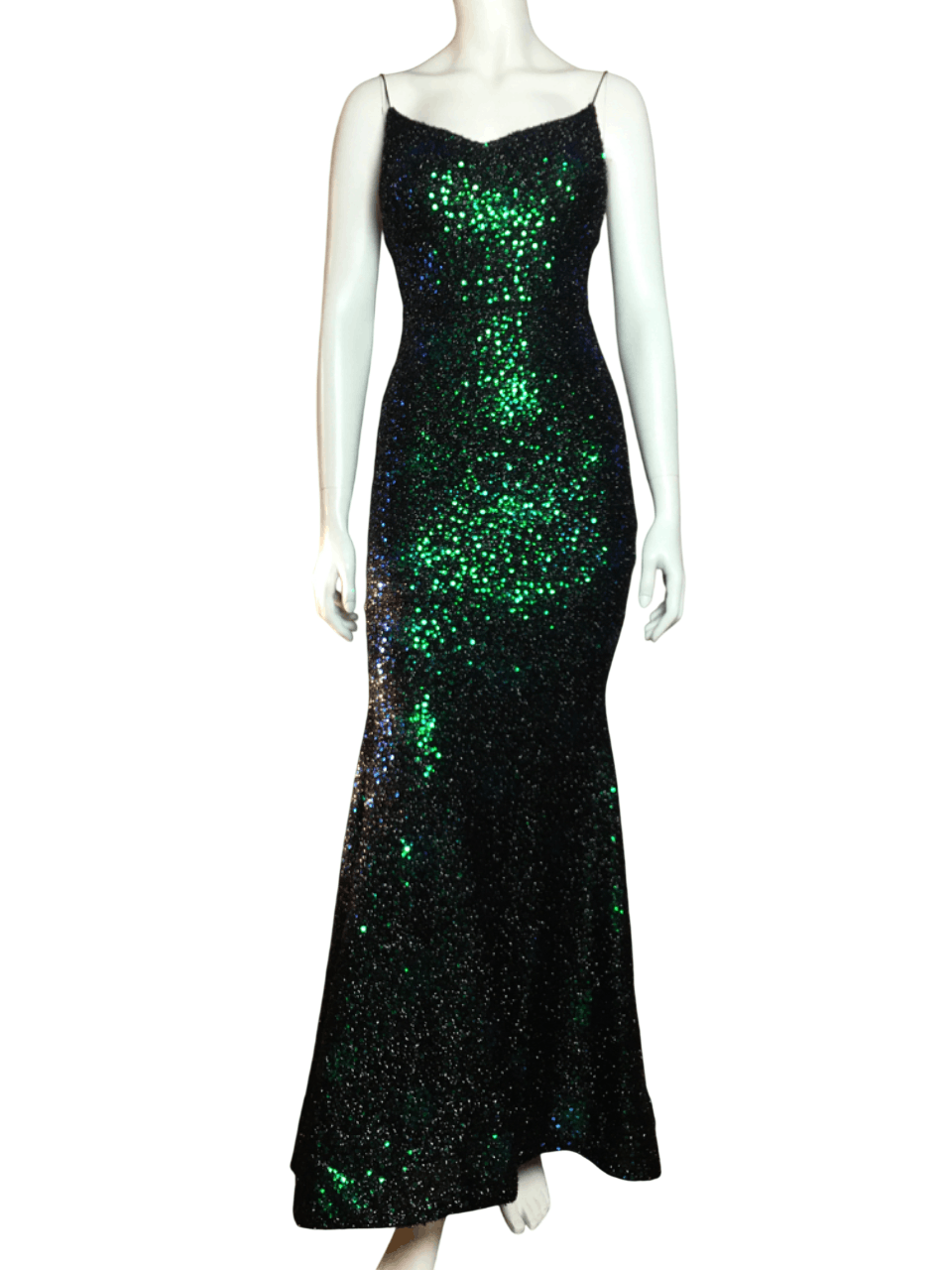 Other Vlora & Kaltrina Evening Gown Green Sparkle Dress Size S / US 4 / IT 40 - 5 Thumbnail