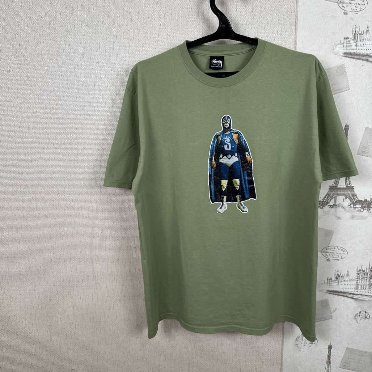 Stussy Stussy T shirt Luchador Wrestler Green Streetwear L Skate Size US L / EU 52-54 / 3 - 4 Thumbnail