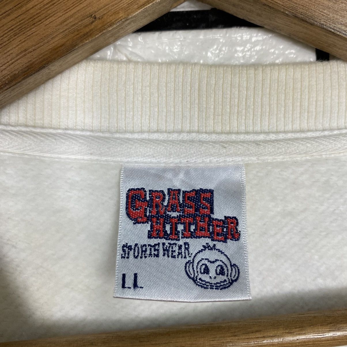 Japanese Brand Vintage Sweatshirt Grass Hither Sportswear Big Logo Size US L / EU 52-54 / 3 - 14 Thumbnail
