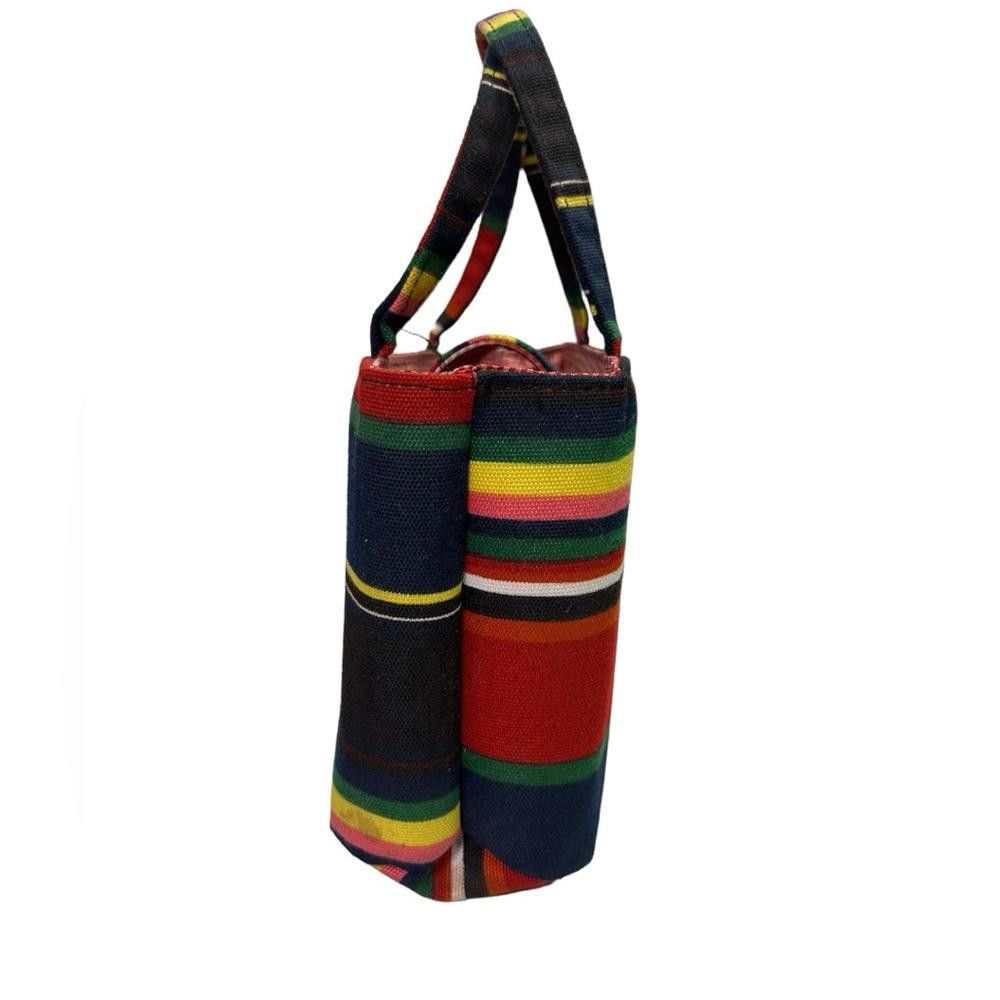 Designer kate spade l Vintage 1980’s Striped Cloth Handbag Size ONE SIZE - 4 Thumbnail