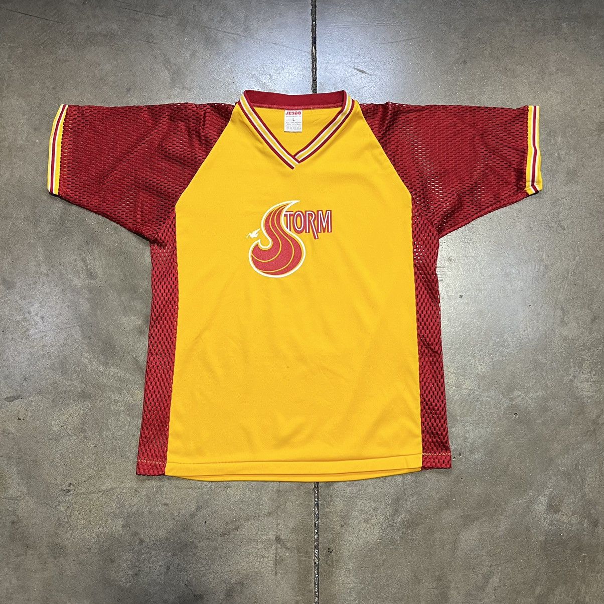 Vintage Vintage 80s Storm Mesh Baseball Athletic Jersey Made in USA Size US L / EU 52-54 / 3 - 1 Thumbnail
