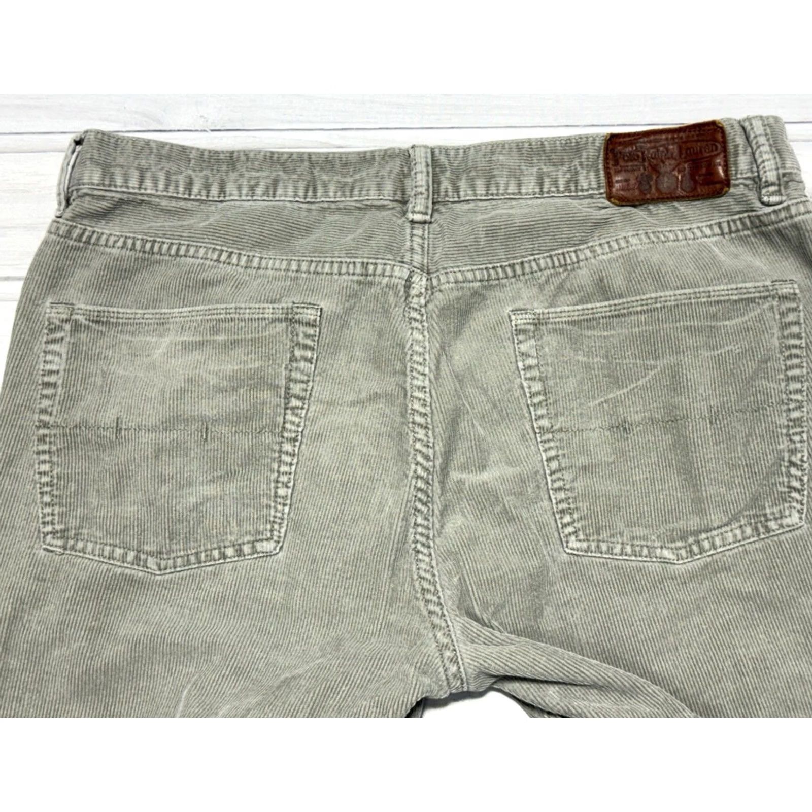 Polo Ralph Lauren Polo Ralph Lauren VTG Corduroy Pants Mens 36x32 Gray Straight Classic 650 Mid Rise Khakis 5-Pocket Denim Cotton Trousers Size US M / EU 48-50 / 2 - 2 Thumbnail