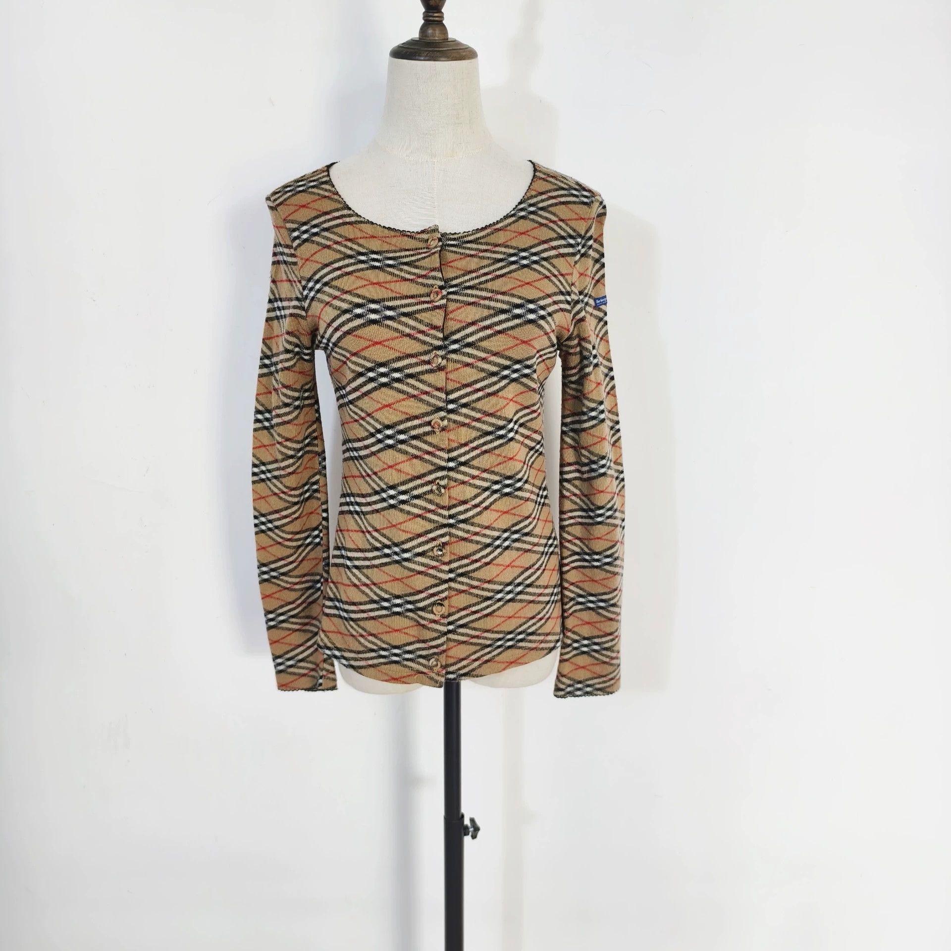 Burberry Vintage Burberry Plaid Cardigan - dmc Size US M / EU 48-50 / 2 - 1 Thumbnail