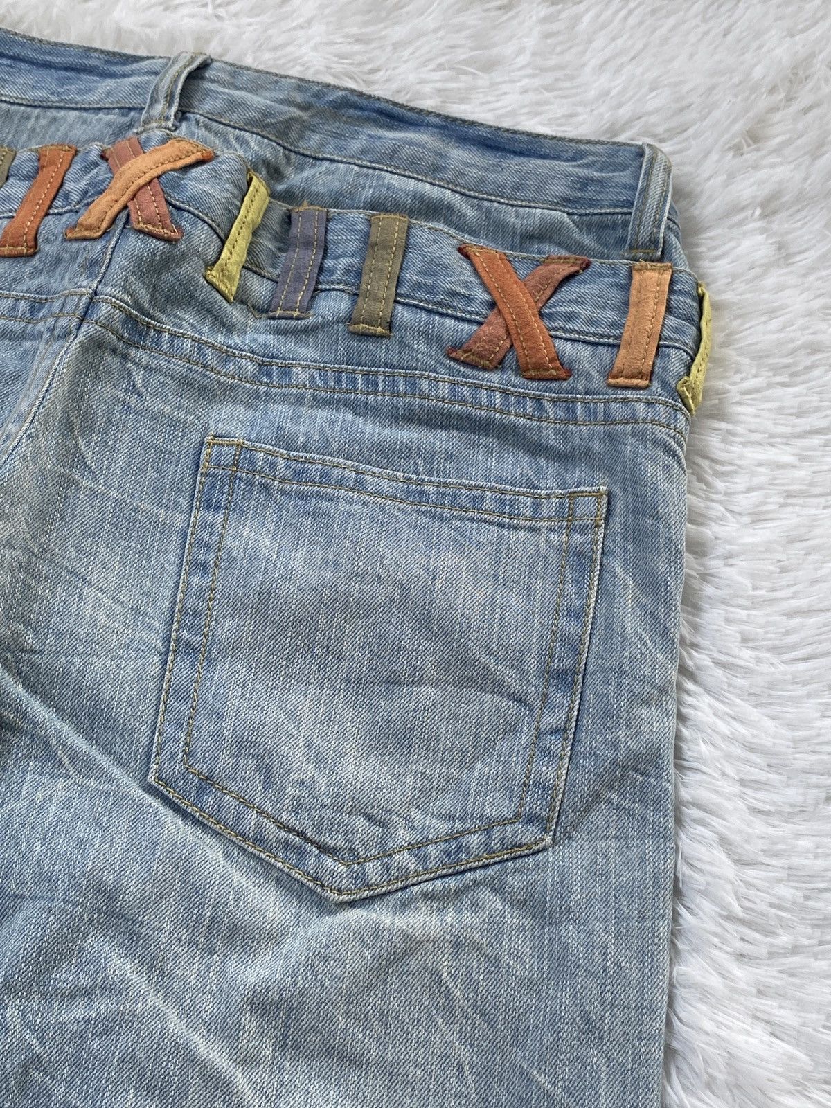 Japanese Brand 🔥BINDING NOW🔥Original Jeans Patches Double Waist Denim Size US 33 - 10 Thumbnail