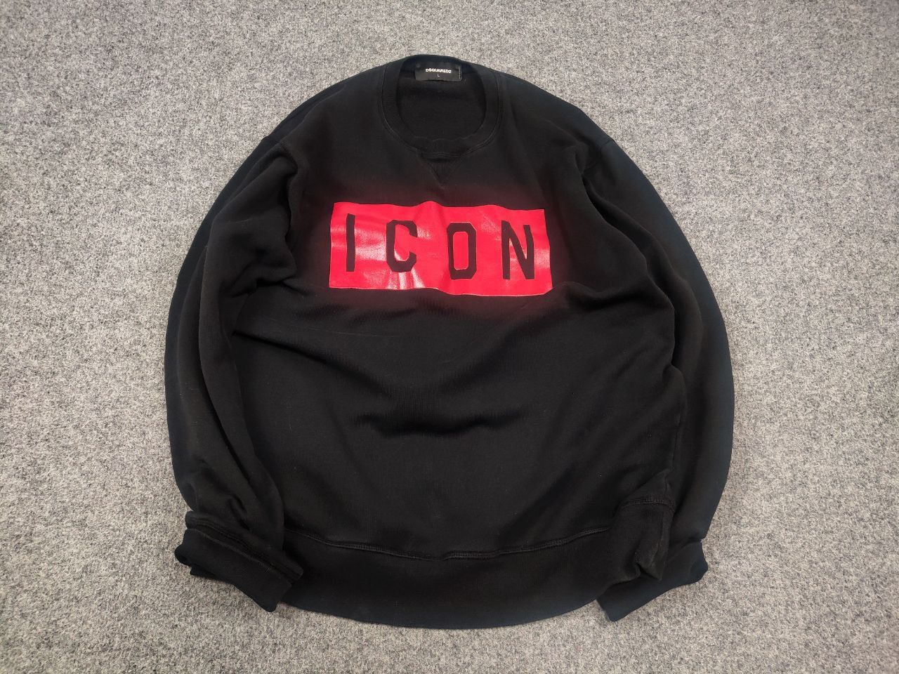 Dsquared2 Dsquared2 Icon Black and Red Box Logo Spellout Sweatshirt Size US L / EU 52-54 / 3 - 4 Thumbnail