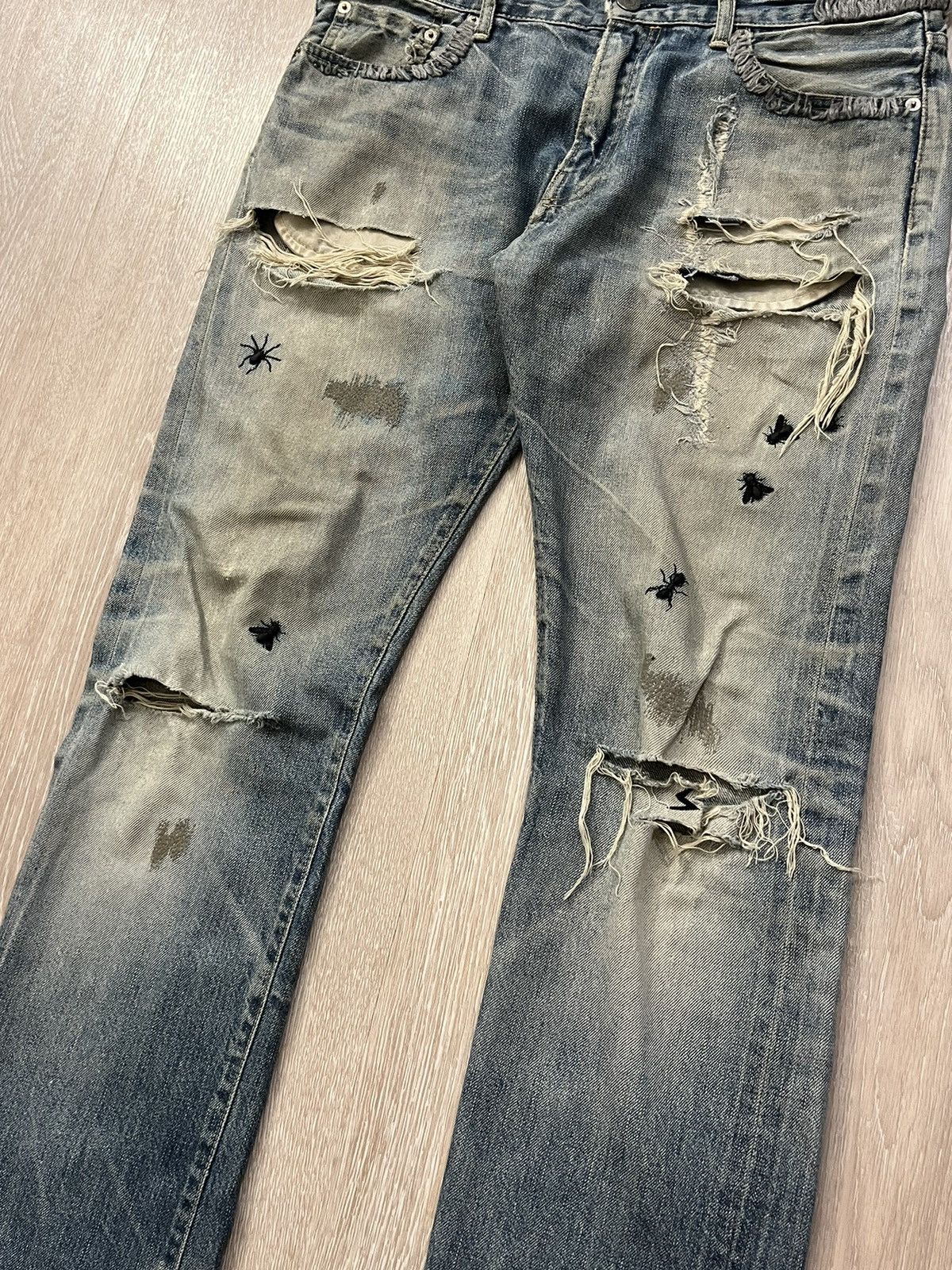 Undercover AW06 Guruguru BBV Bug/Insect Denim Jeans Size US 32 / EU 48 - 3 Thumbnail