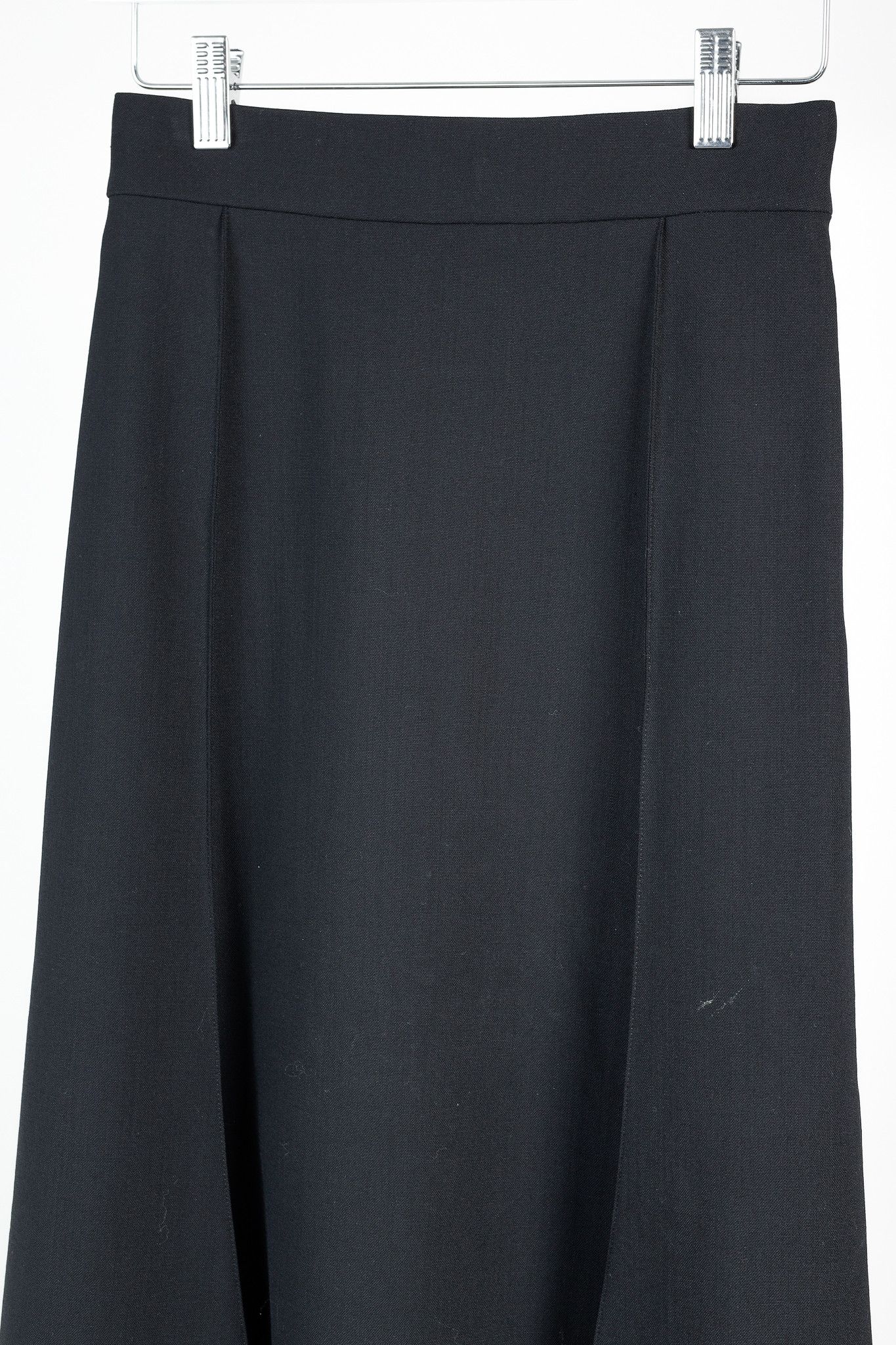 Chloe Chloe 2018 Wool Pleated Front Yoke Black Skirt Size 25" / US 0 / IT 36 - 3 Thumbnail