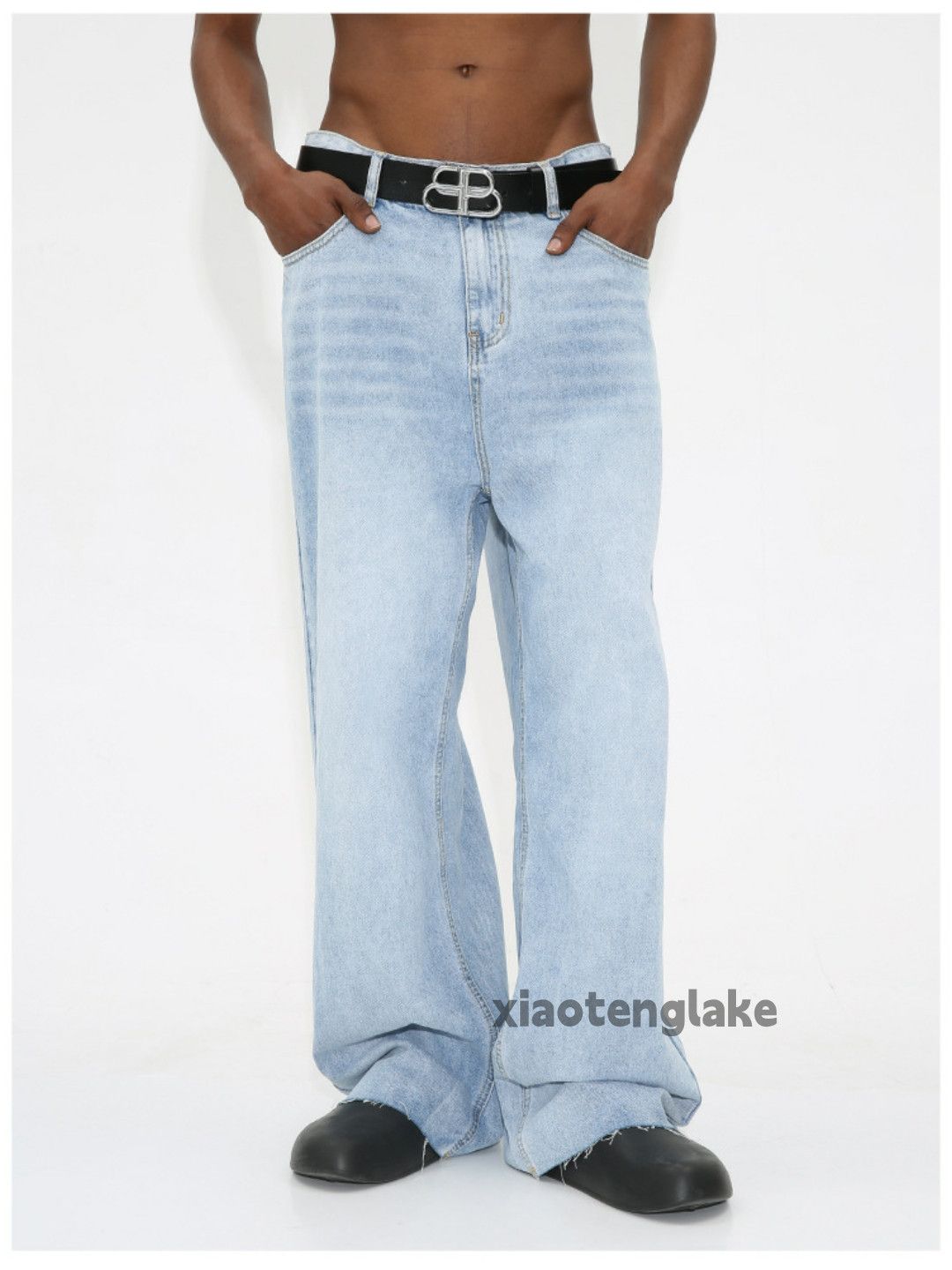 Jean × Vintage washed faded cleanfit yuppie loose baggy jeans Size US 30 / EU 46 - 2 Thumbnail