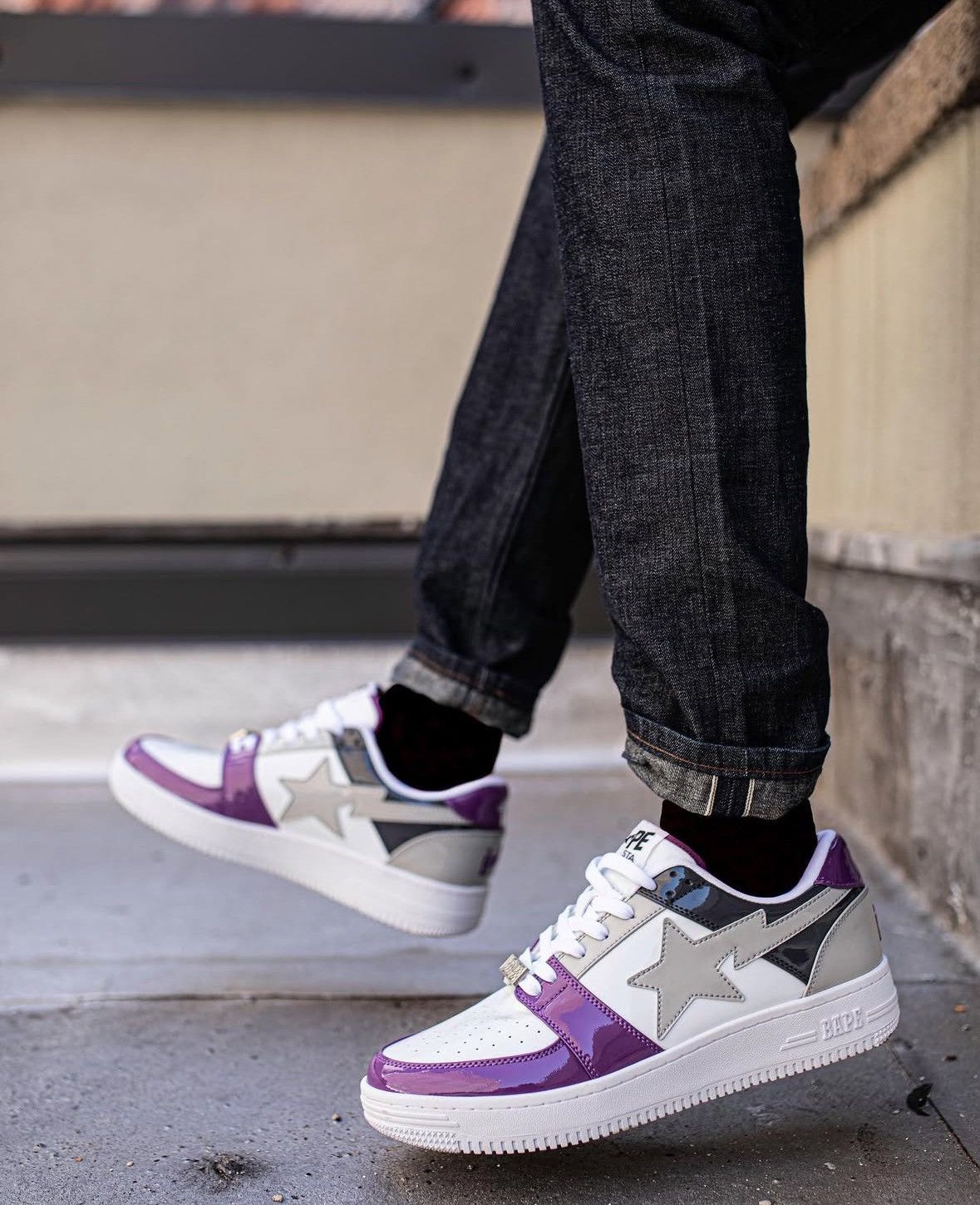 Bape BAPE SoHo NY 16th Anniversary Patent Leather Bapesta DS US11 Size US 11 / EU 44 - 10 Thumbnail