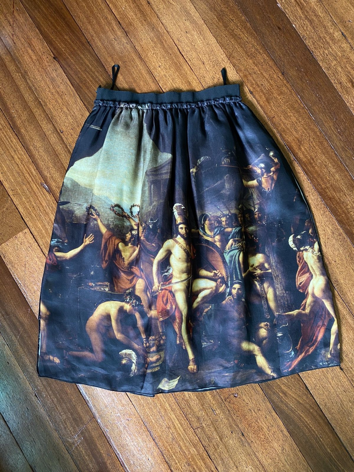Dolce & Gabbana Alta Moda 2019- D&G- Leonidas at Thermopylae Print Skirt Size 27" / US 4 / IT 40 - 2 Thumbnail