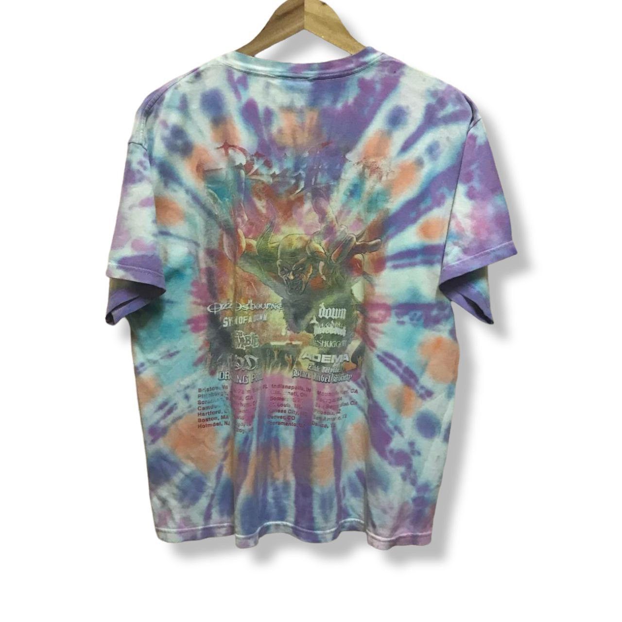 Ozzy Osbourne Vintage 2002 Ozzfest Tour Tie Dye T Shirt Size US L / EU 52-54 / 3 - 2 Thumbnail