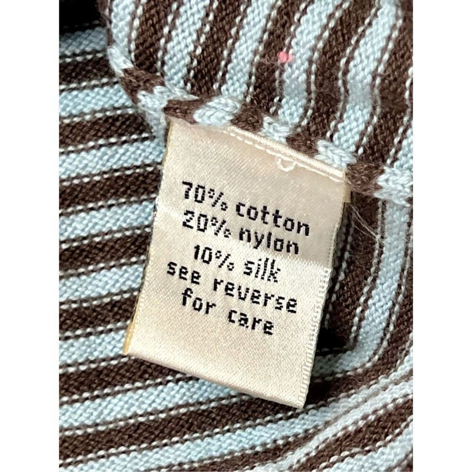 Other Tyler Böe Silk Blend Blue Brown Rib Sweater SMALL $229 Size S / US 4 / IT 40 - 9 Thumbnail